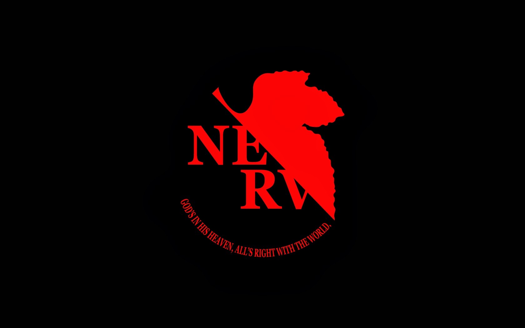 NERV logo from Neon Genesis Evangelion HD Wallpaper