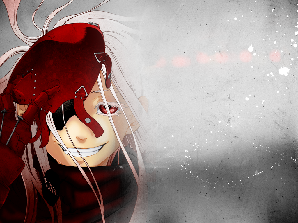 Shiro from Deadman Wonderland wearing a red mask HD Wallpaper