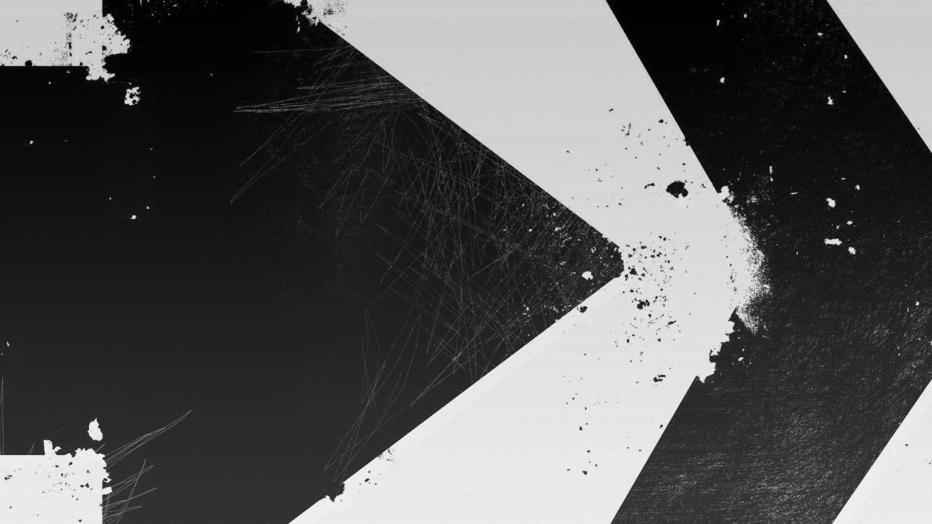 Abstract black and white arrows with grunge texture HD Wallpaper