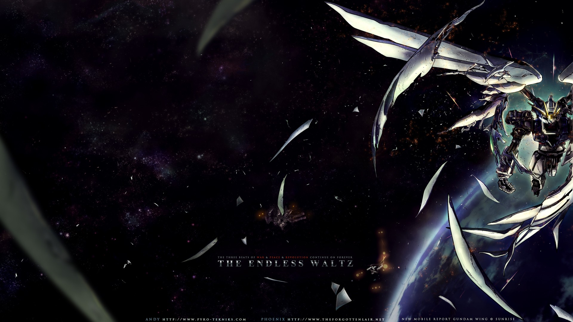 Mobile Suit Gundam Wing: Endless Waltz Mech in Space HD Wallpaper