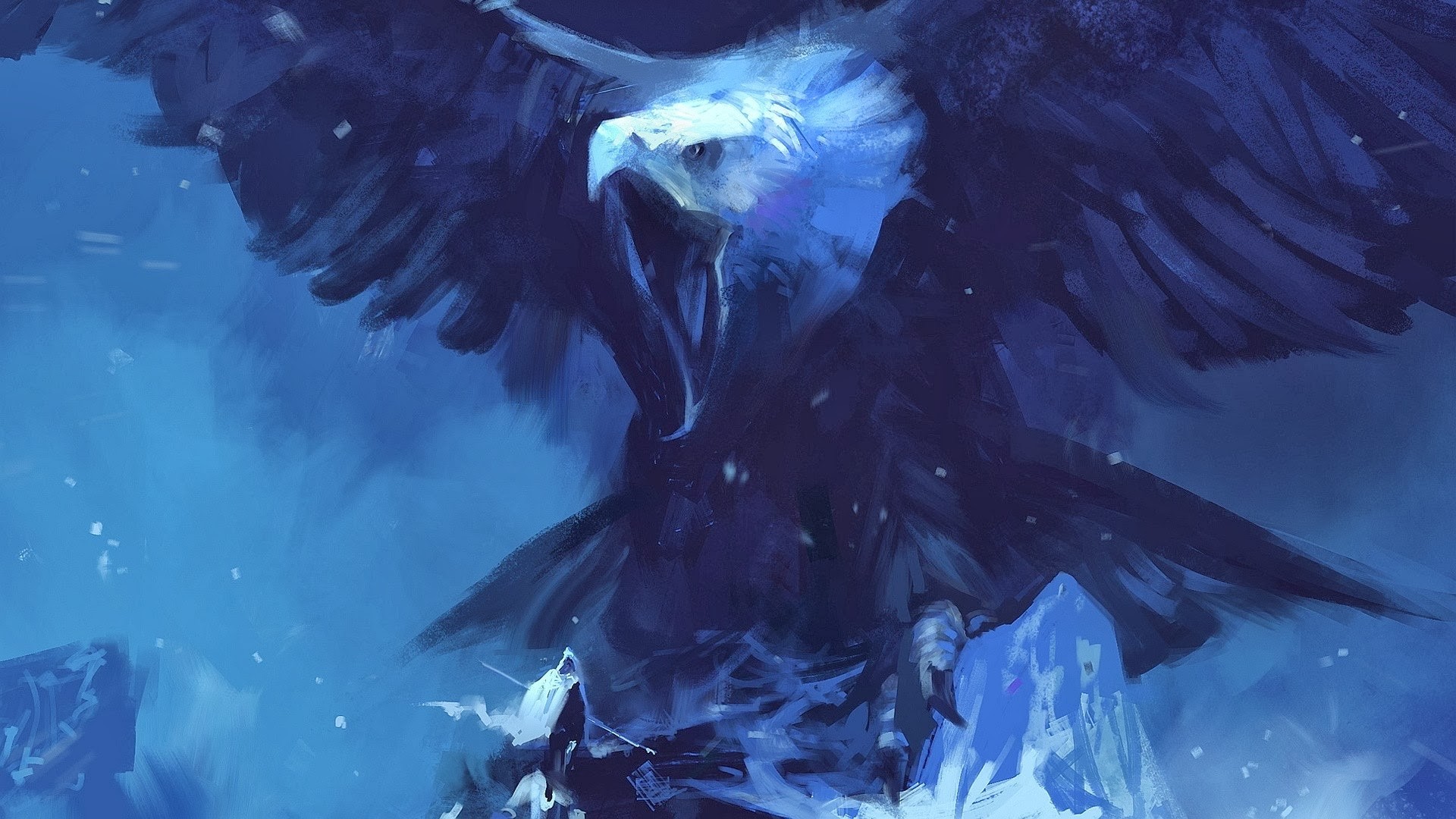eagle, fantasy art, birds, artwork HD Wallpaper