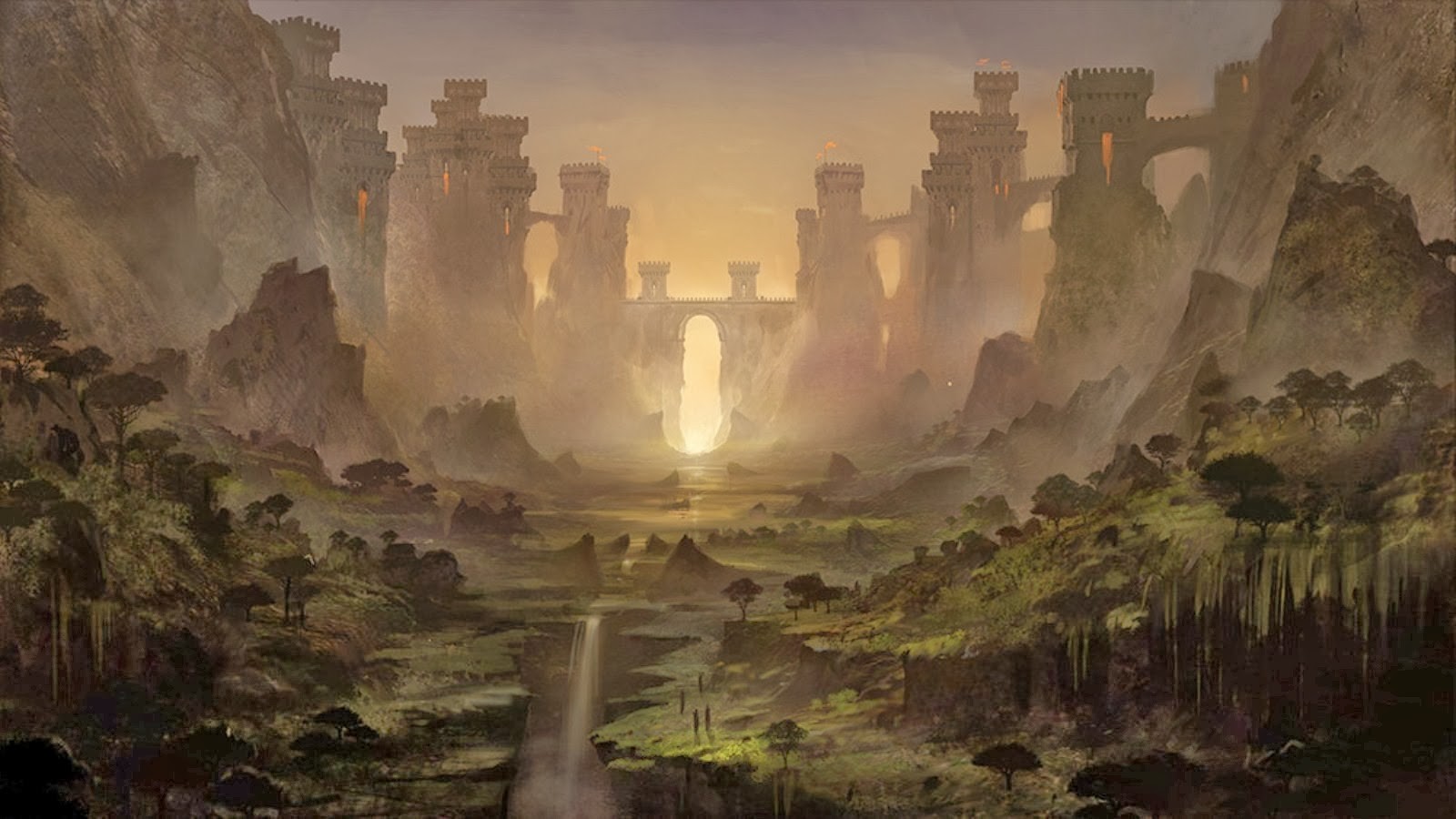 Battlegrounds of Eldhelm fantasy city landscape HD Wallpaper