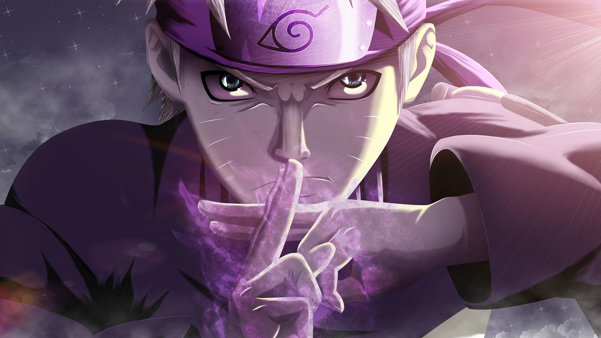 Naruto Uzumaki performing a jutsu HD Wallpaper