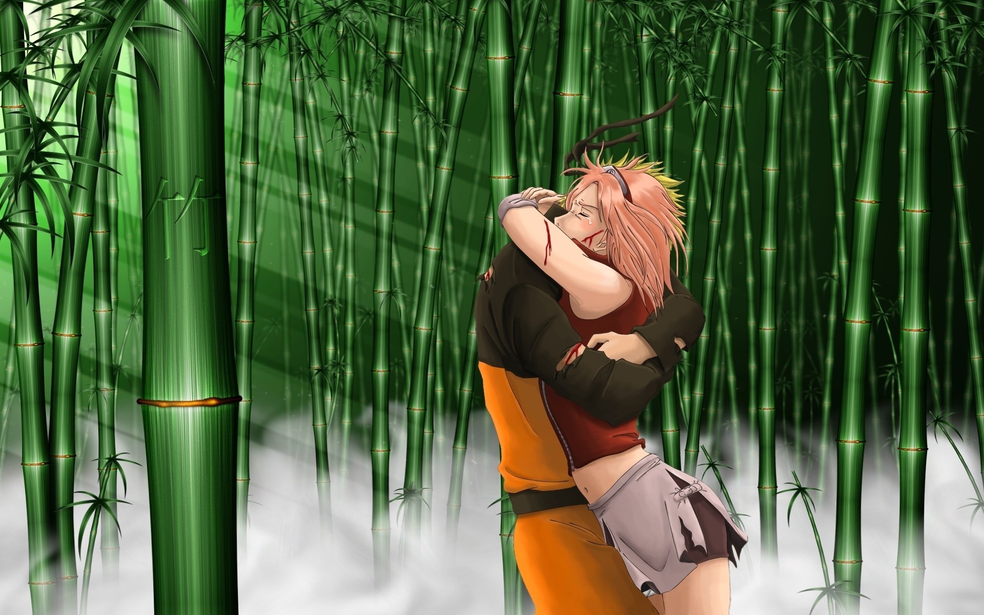 manga, anime, Haruno Sakura, Naruto Shippuuden, bamboo, anime girls HD Wallpaper