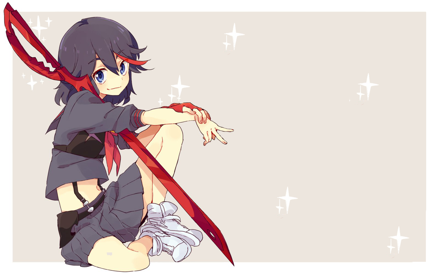 Matoi Ryuuko with Scissor Blade HD Wallpaper