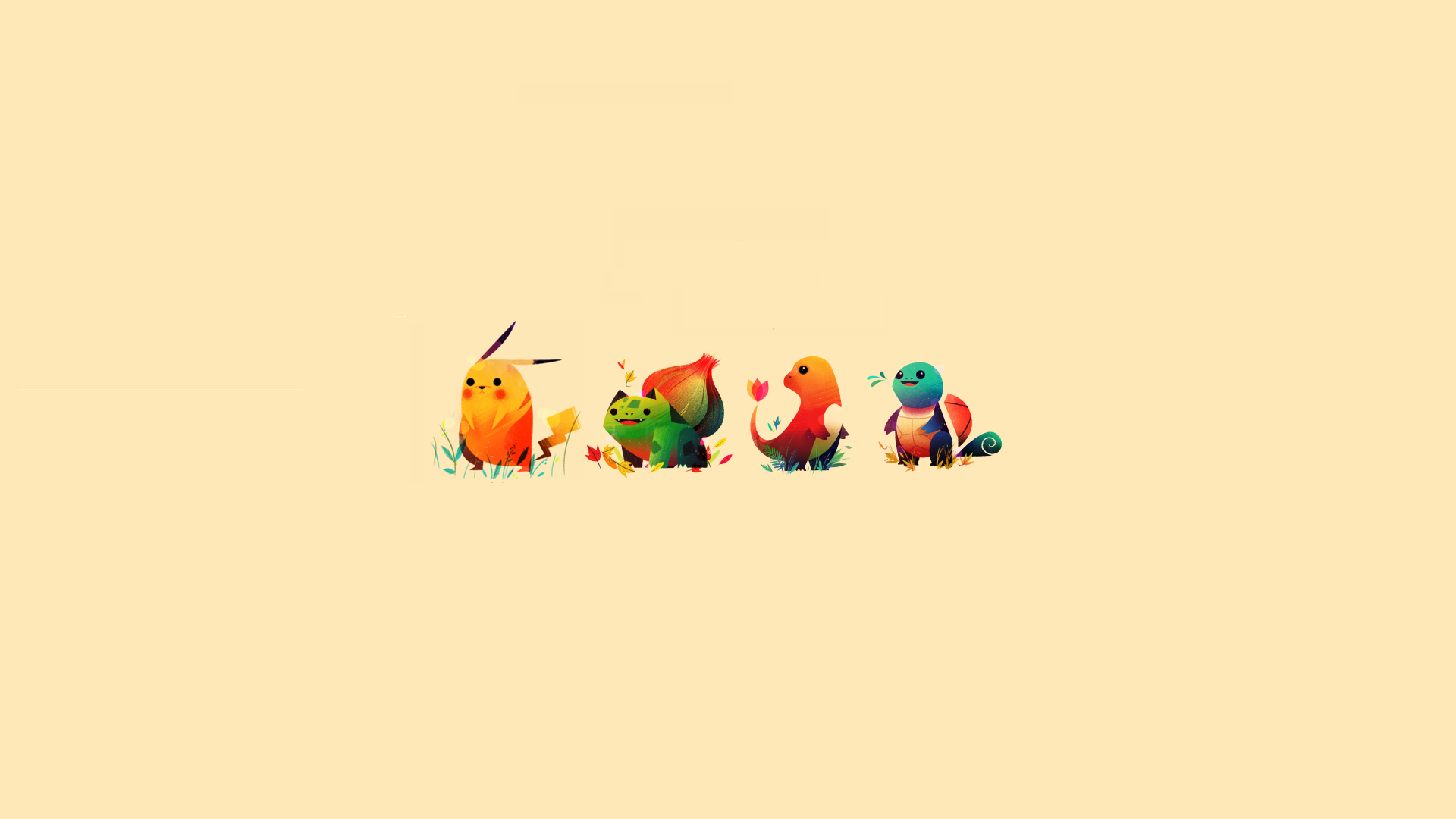 Pokemon First Generation Minimalist Artwork HD Wallpaper