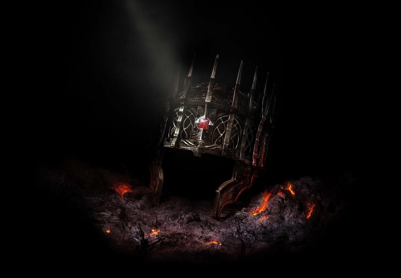 Dark Souls II Crown with Red Gemstone HD Wallpaper