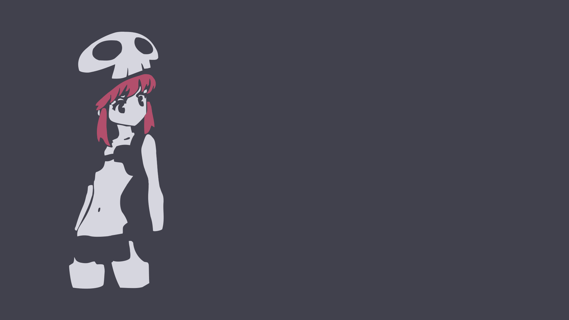 Jakuzure Nonon from Kill la Kill with a skull HD Wallpaper