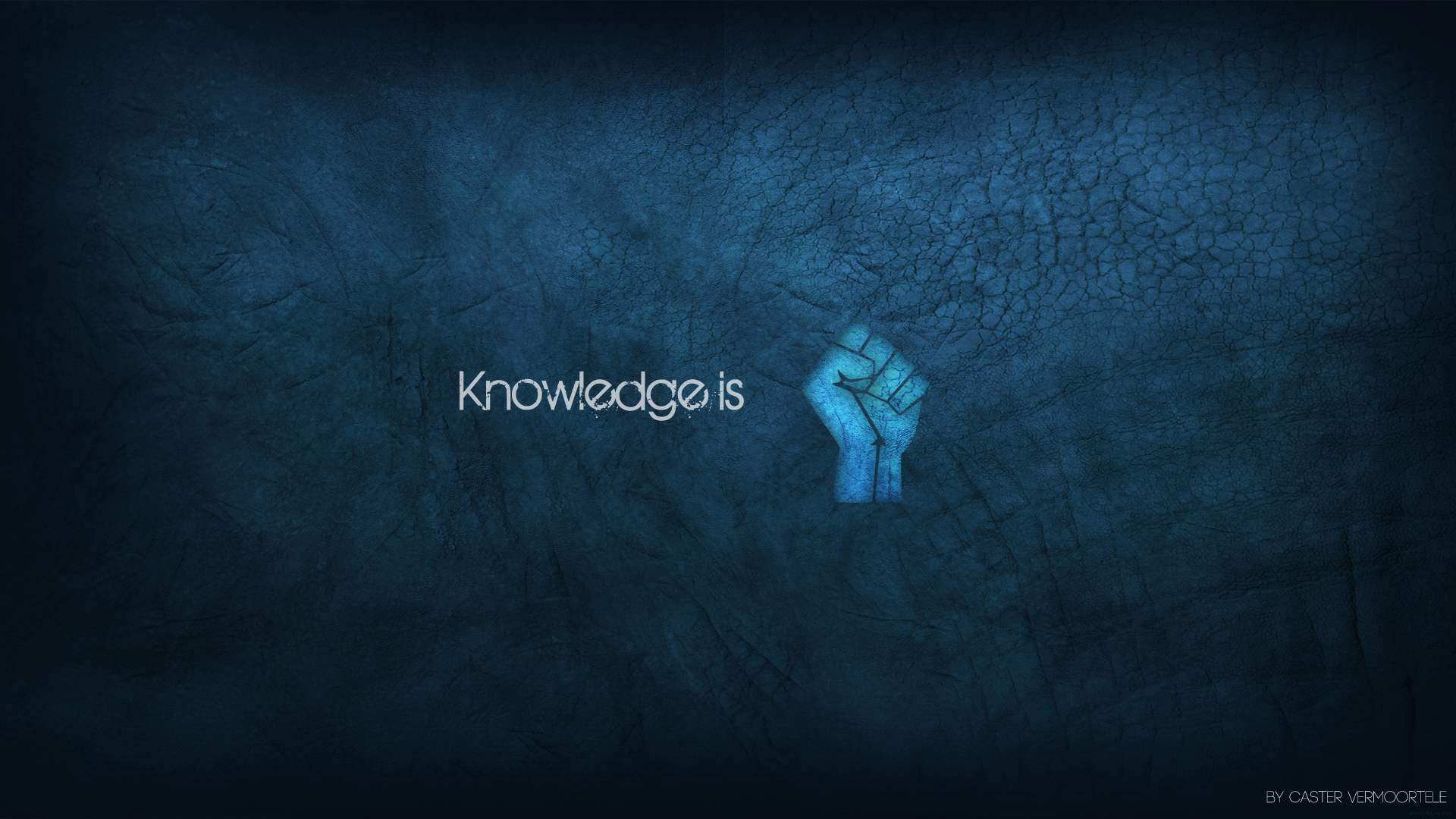 Knowledge is Power Fist Typography HD Wallpaper