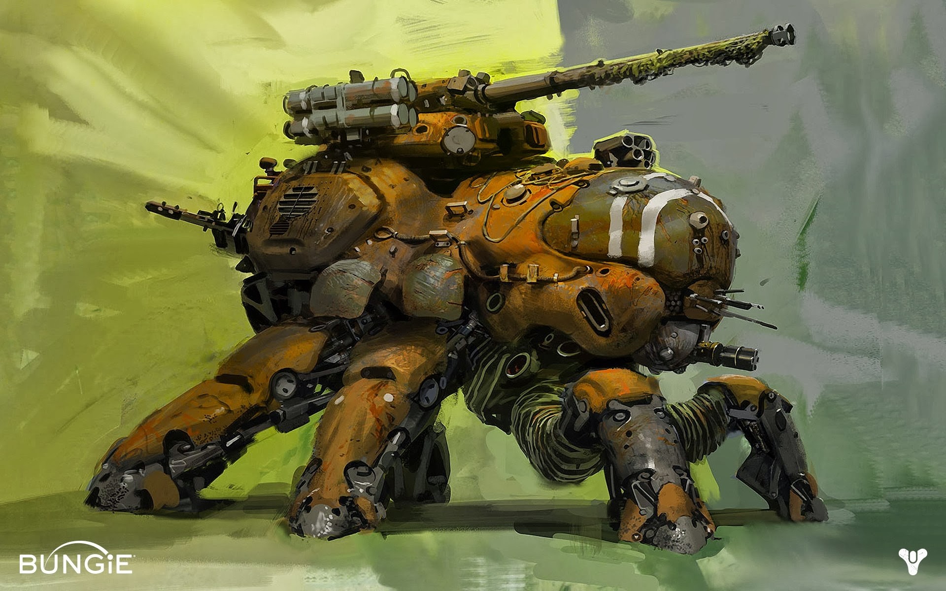 Destiny mech concept art HD Wallpaper