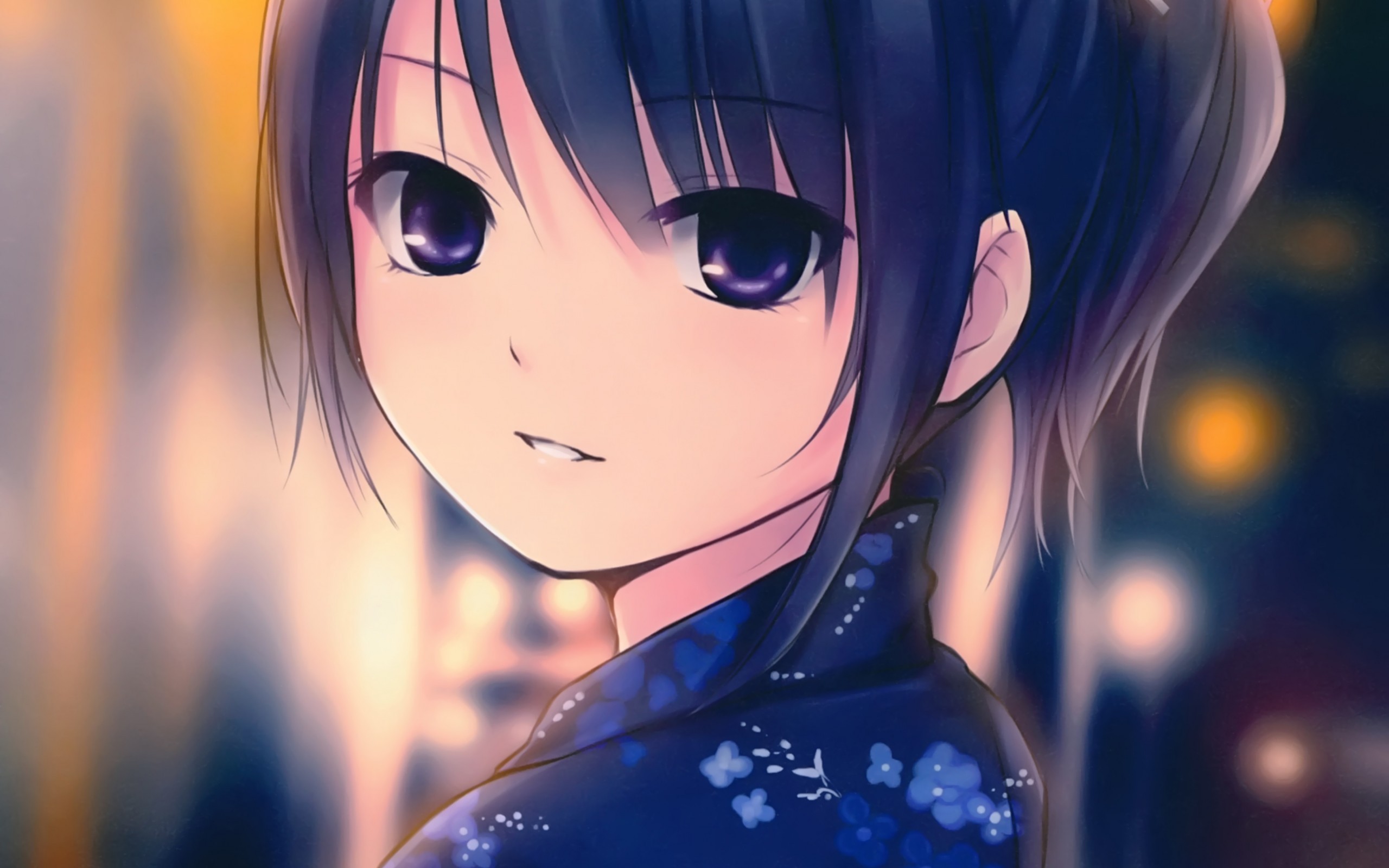 Anime girl in traditional clothing by Coffee-Kizoku HD Wallpaper