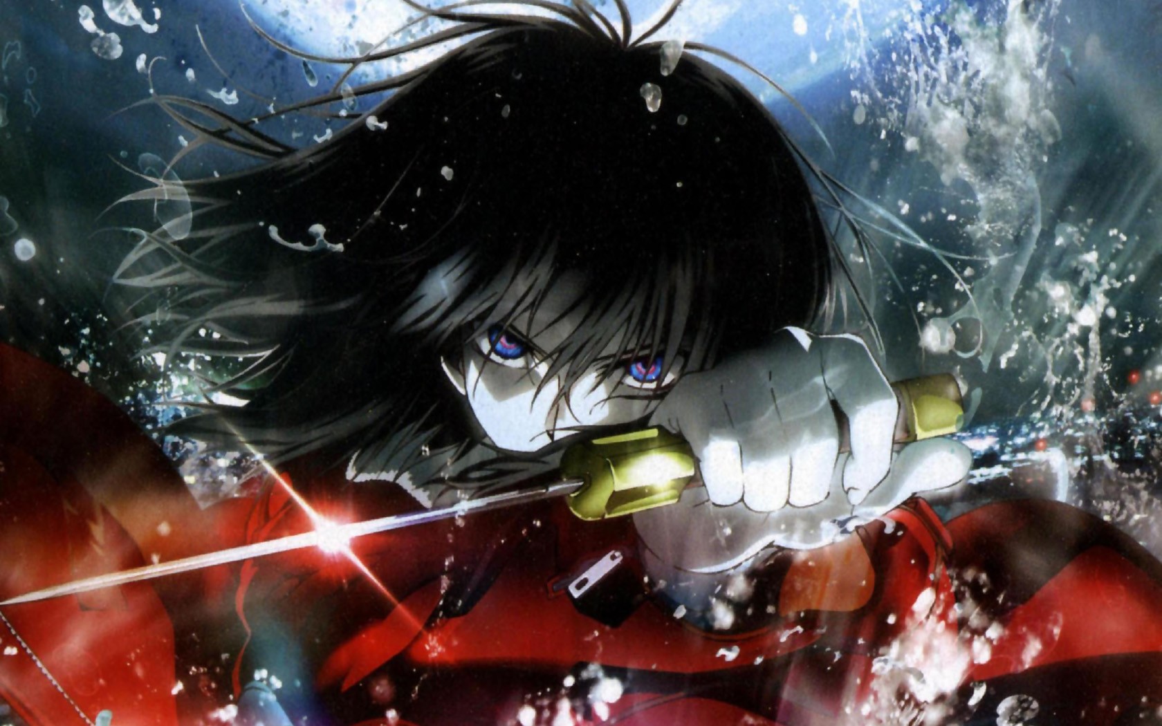 Ryougi Shiki with a sword in Kara no Kyoukai HD Wallpaper