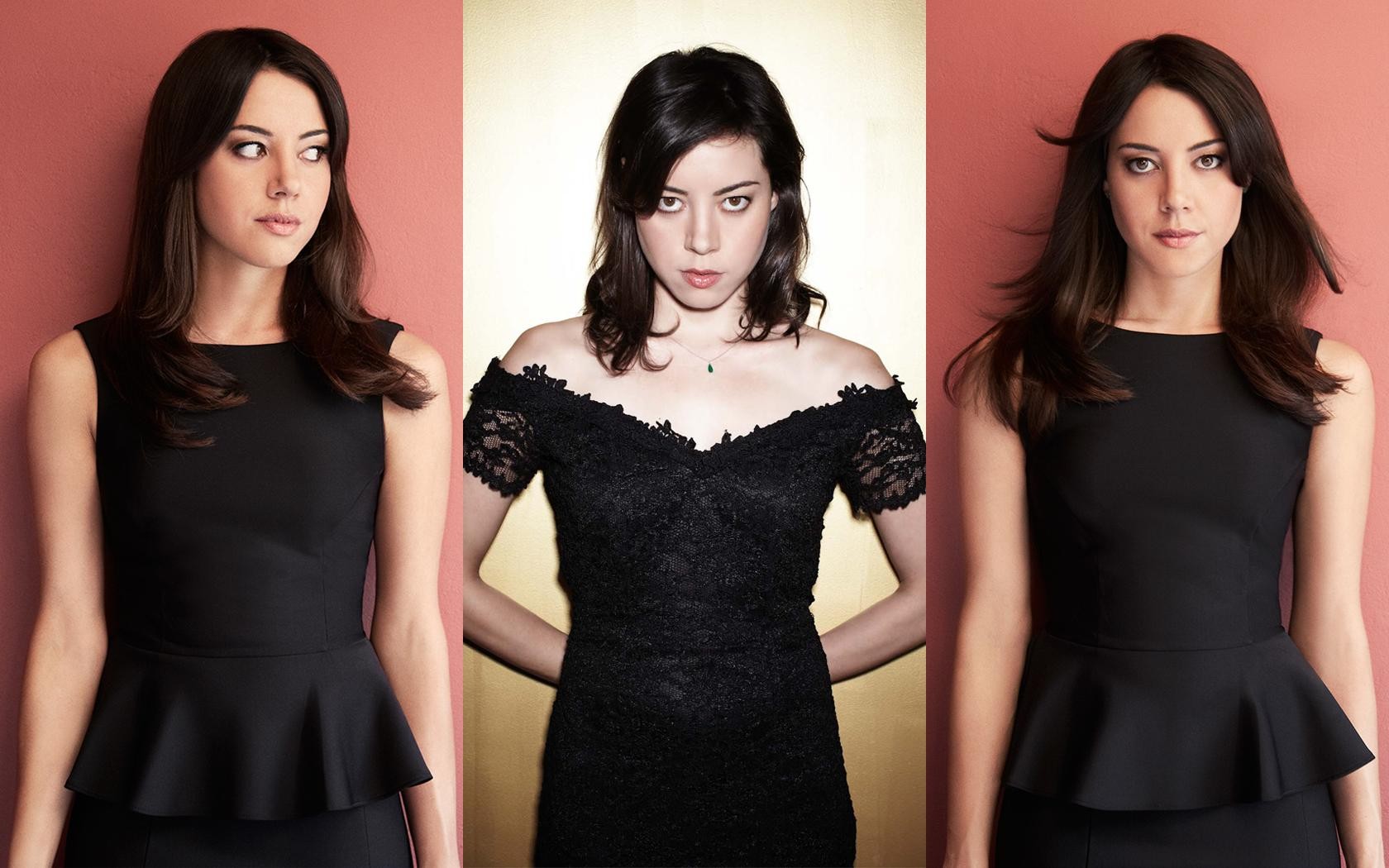 Aubrey Plaza in black dresses HD Wallpaper