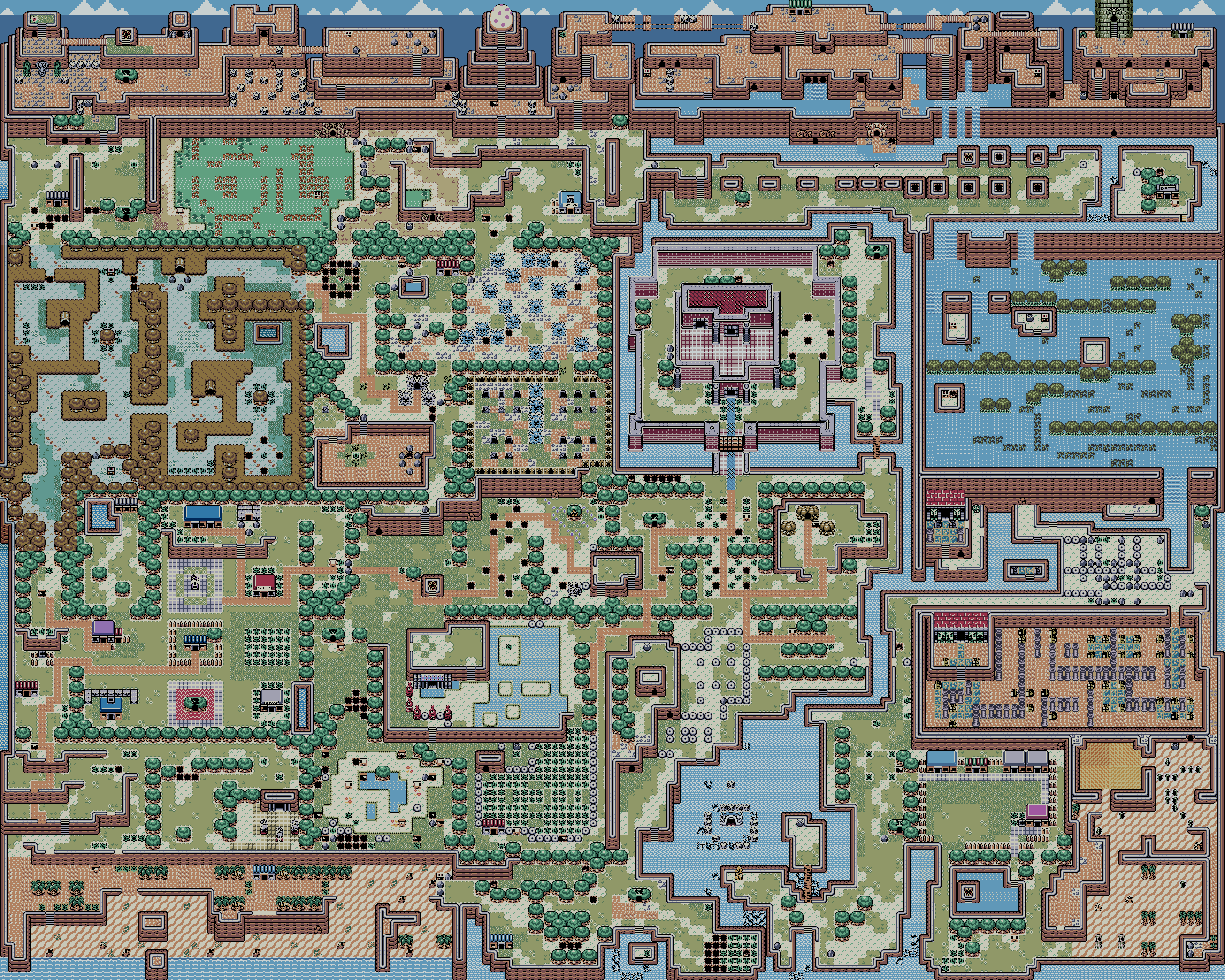 The Legend of Zelda: Link's Awakening Map HD Wallpaper