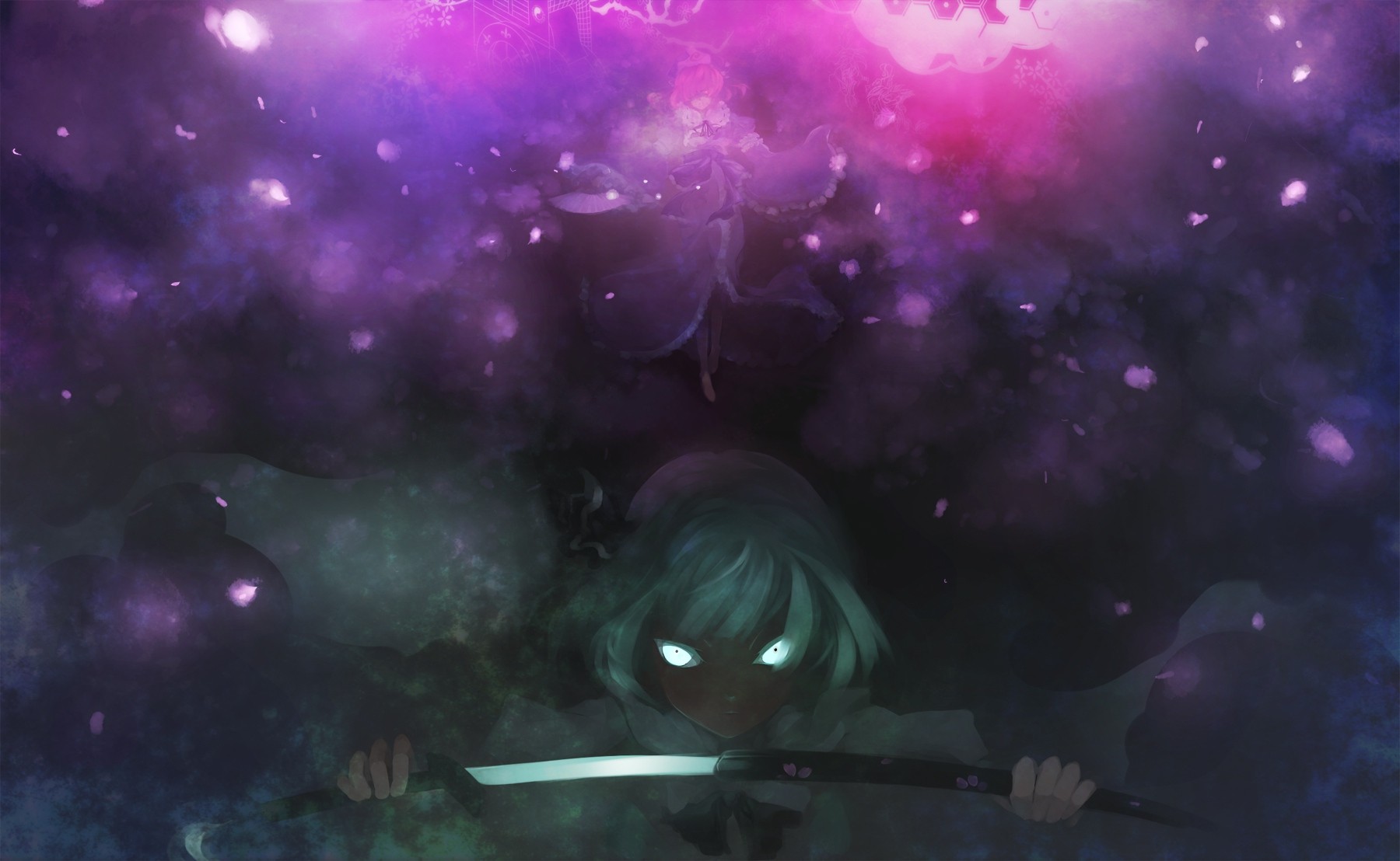 Konpaku Youmu and Saigyouji Yuyuko from Touhou HD Wallpaper