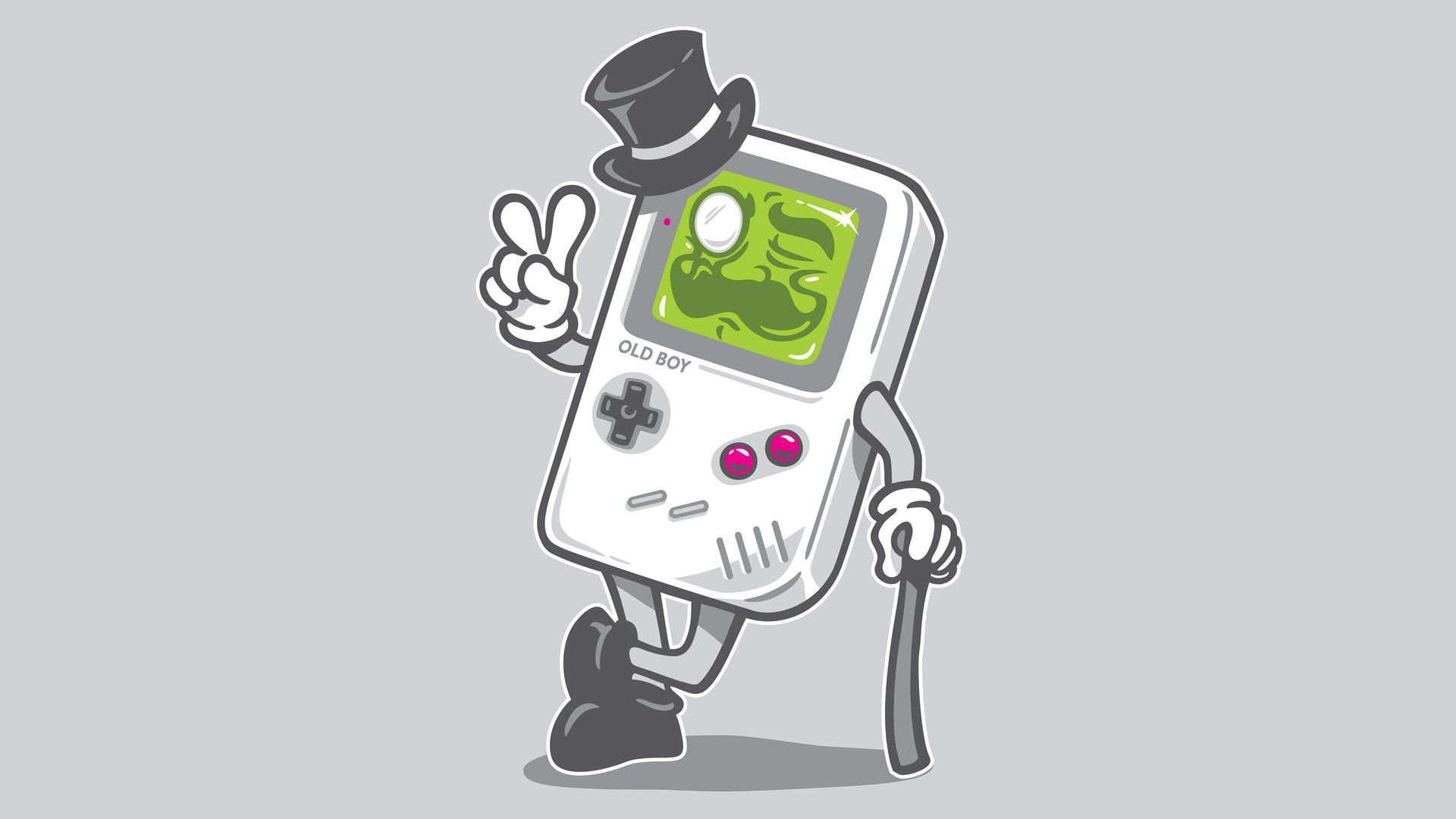 Vintage Game Boy character with top hat and cane HD Wallpaper