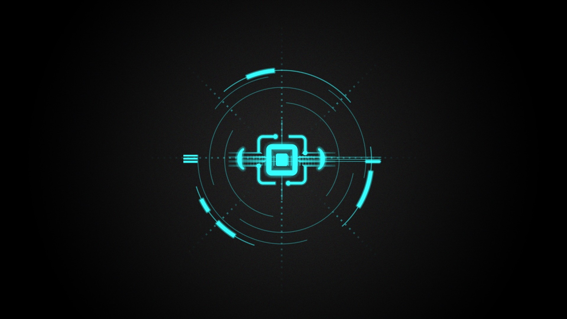 Futuristic HUD interface with targeting reticle HD Wallpaper