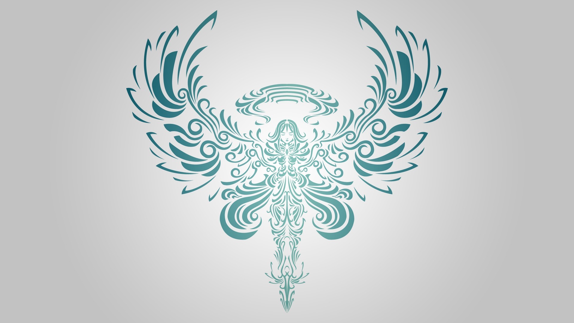 Angel tribal art with wings HD Wallpaper