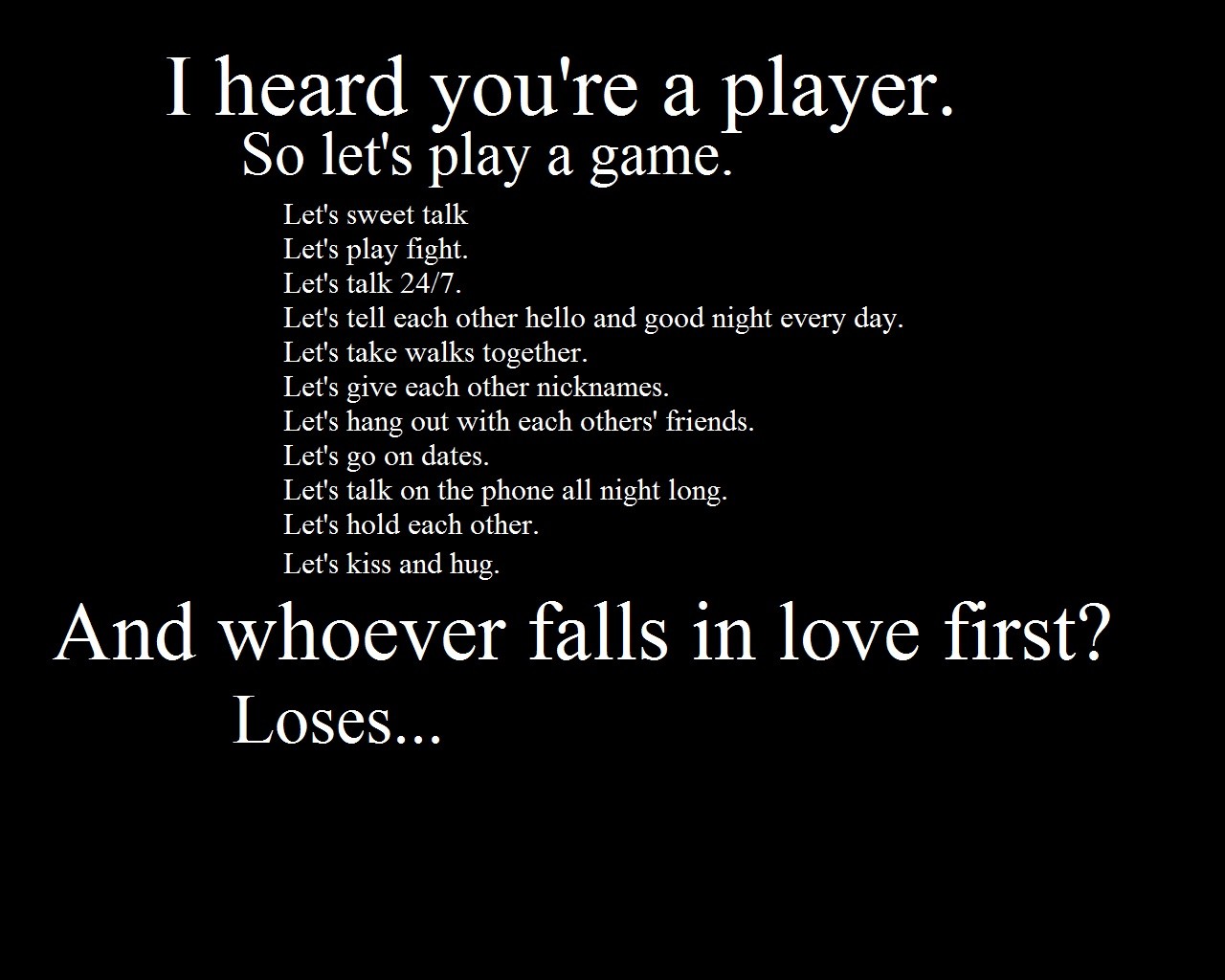 A quote about playing a game of love HD Wallpaper