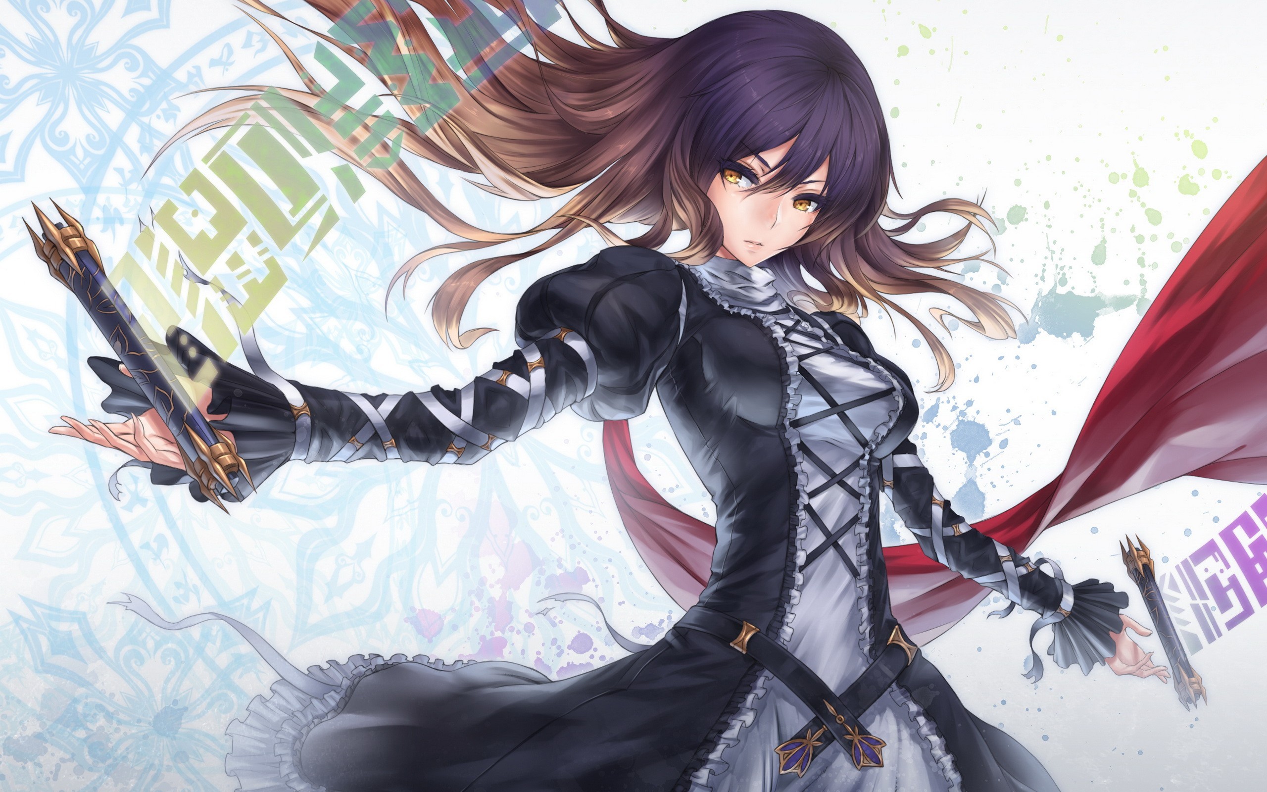 Hijiri Byakuren from Touhou holding weapons HD Wallpaper