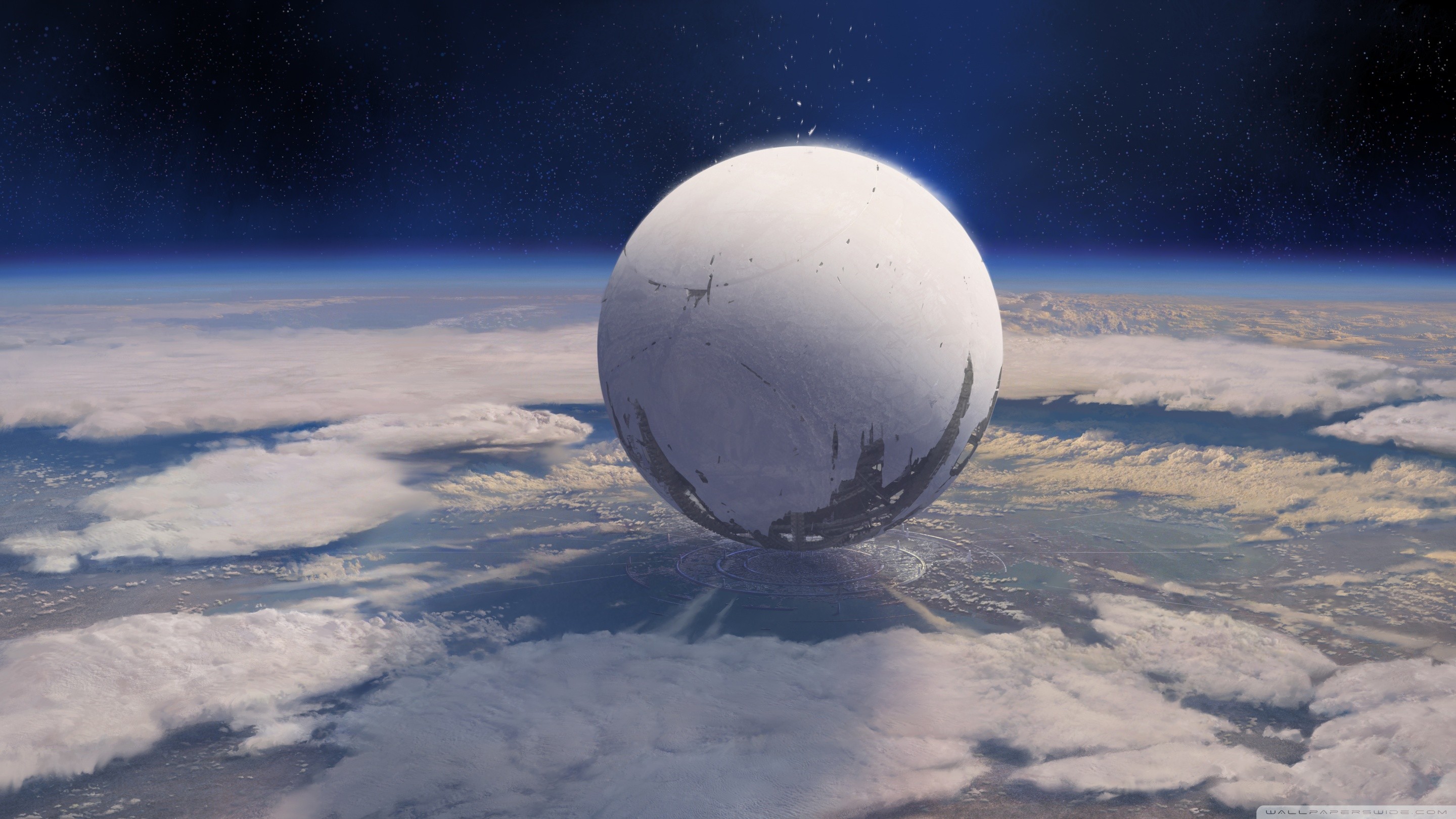 Destiny The Traveler above the clouds HD Wallpaper
