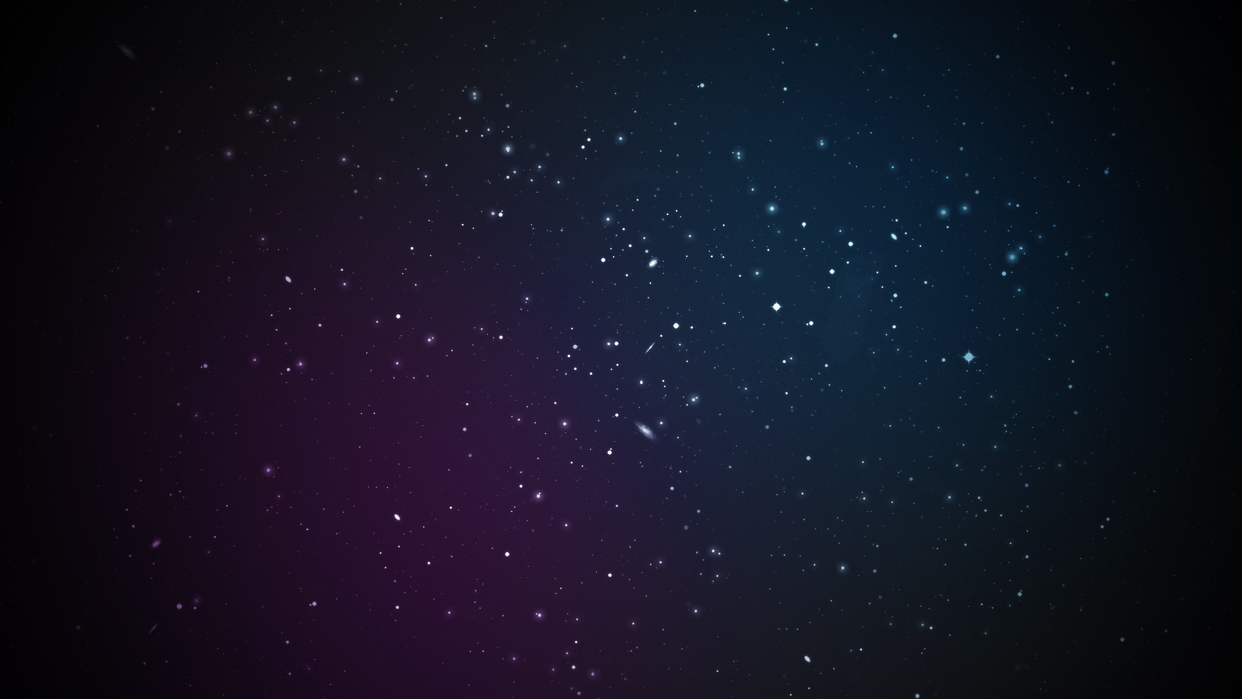 Digital art of a starry galaxy with purple and blue hues HD Wallpaper