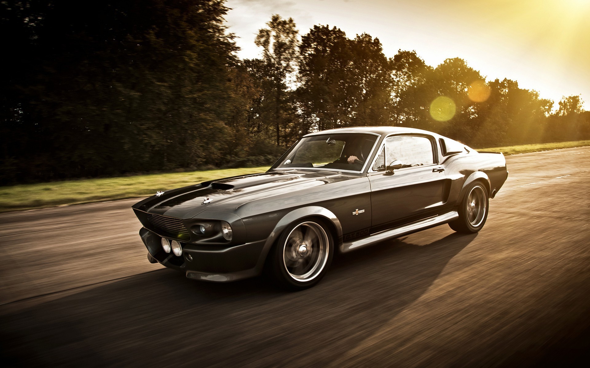 Eleanor Ford Mustang driving on a road HD Wallpaper