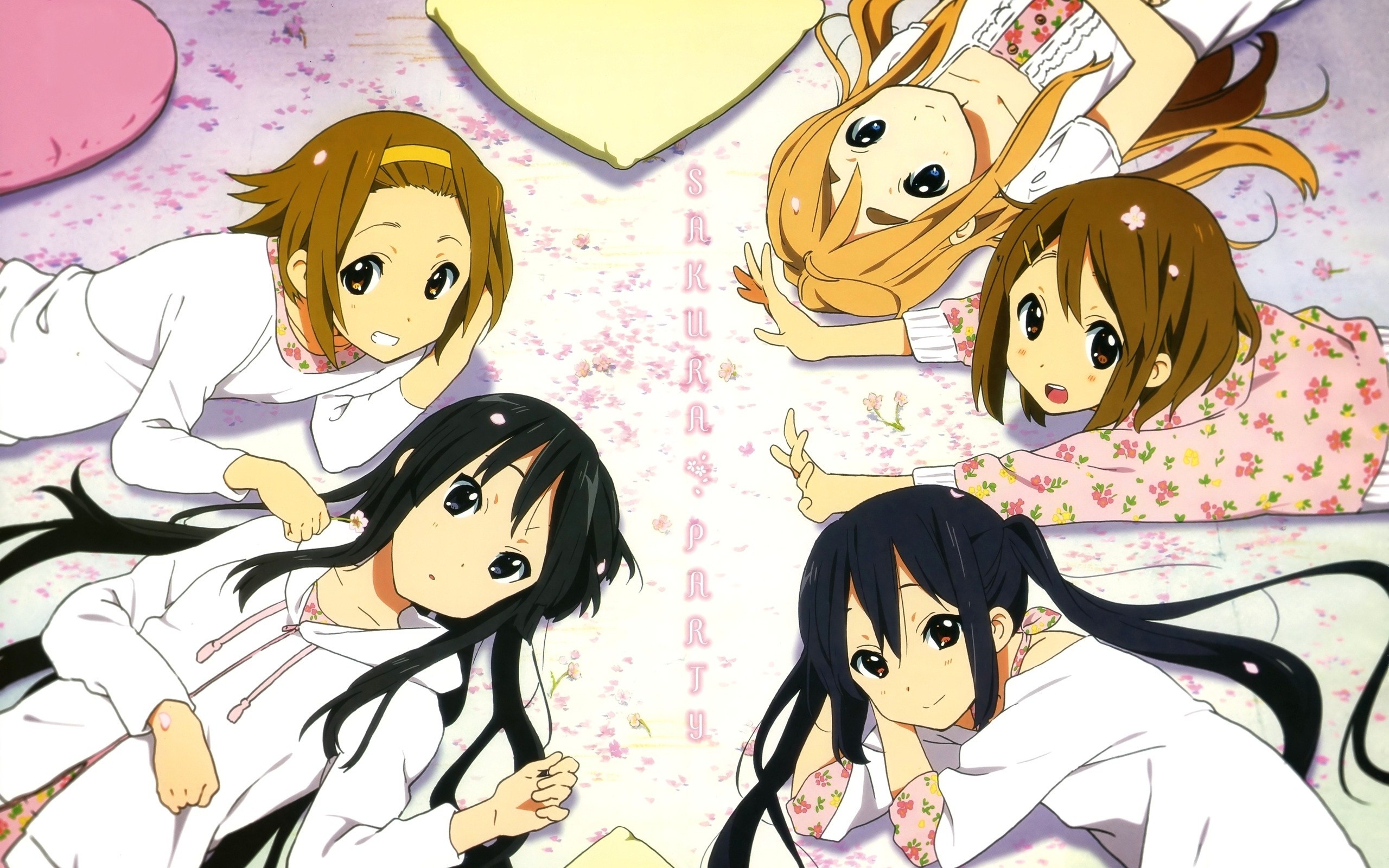 anime girls, Kotobuki Tsumugi, Nakano Azusa, anime, Tainaka Ritsu, K-ON!, Hirasawa Yui, Akiyama Mio HD Wallpaper