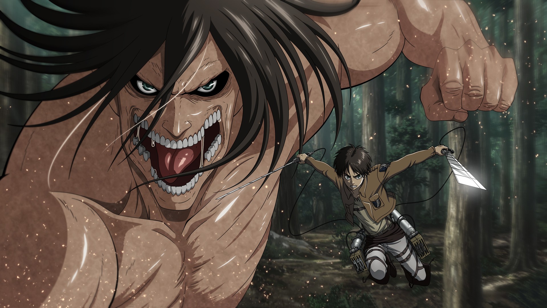 Eren Yeager and Attack Titan in Attack on Titan HD Wallpaper