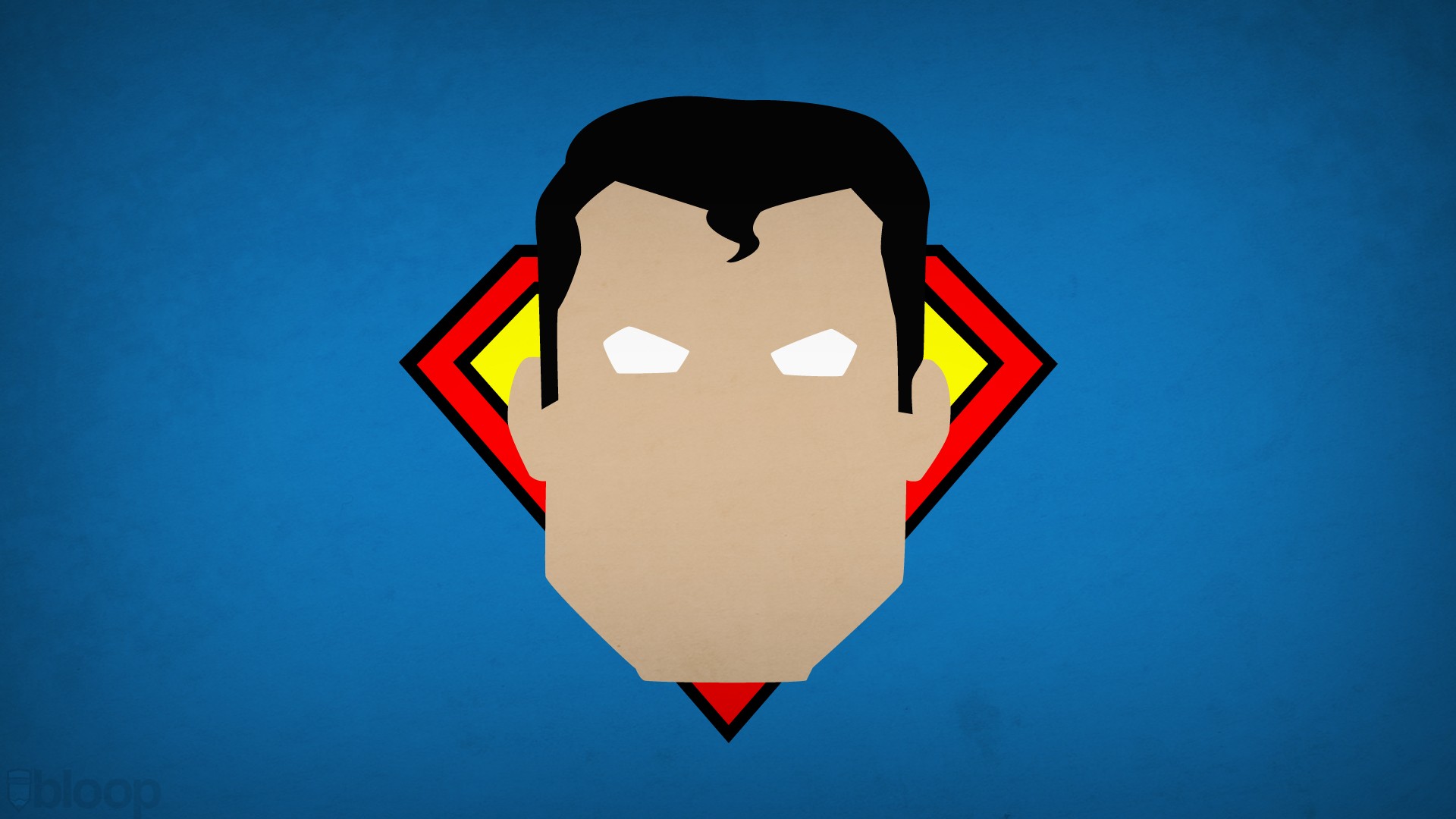 Superman logo and face on blue background HD Wallpaper