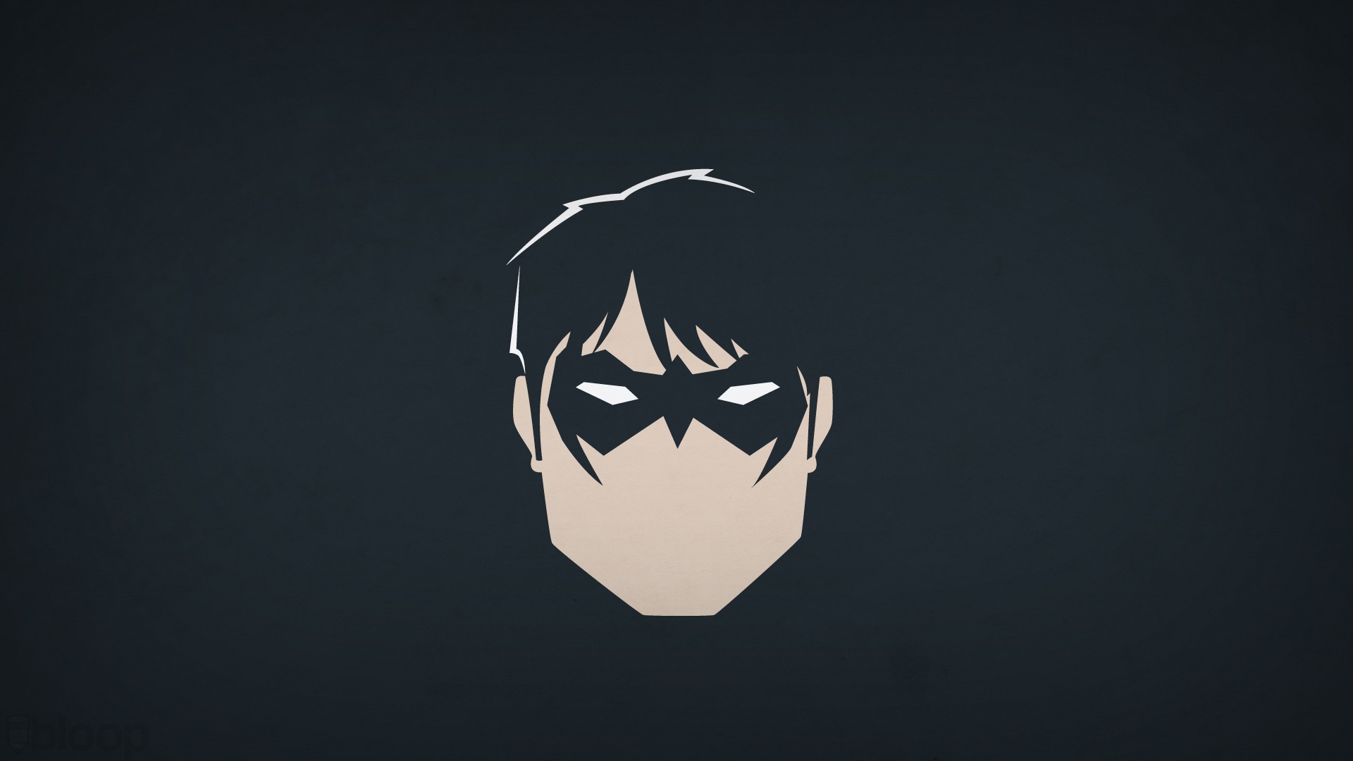 Minimalist Nightwing DC Comics character portrait HD Wallpaper