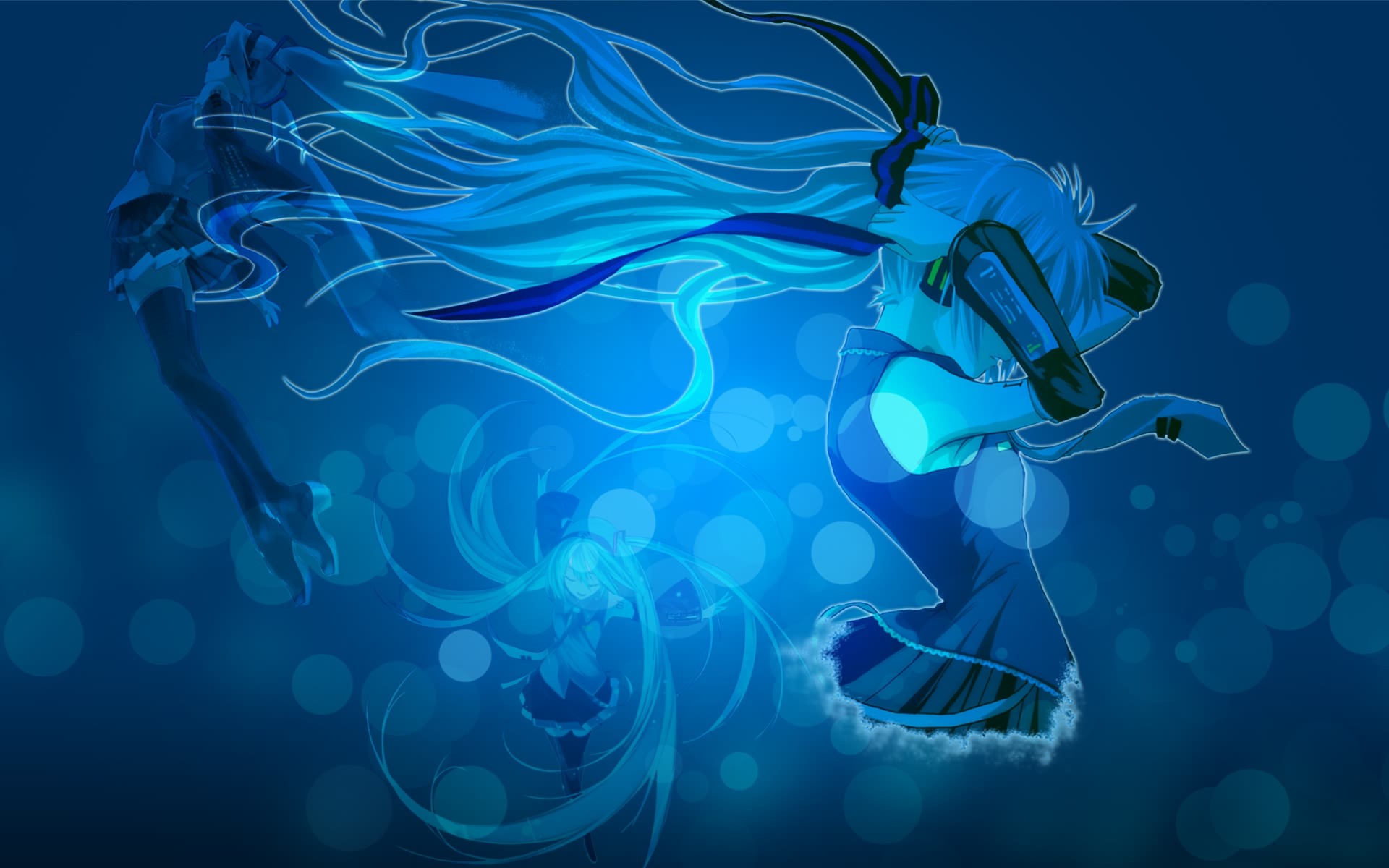 Hatsune Miku and Vocaloid artwork HD Wallpaper