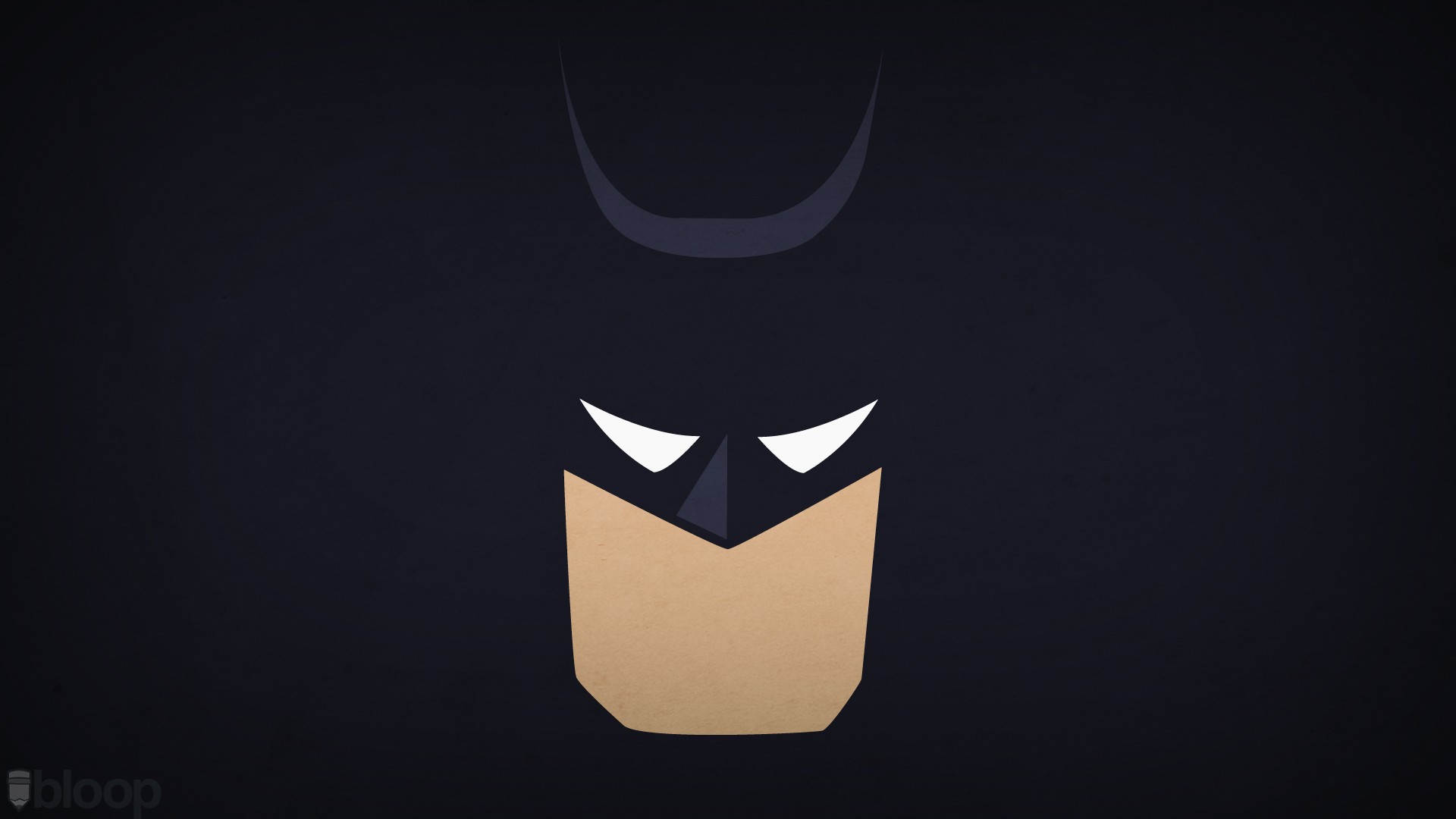 Minimalist Batman face with cape HD Wallpaper