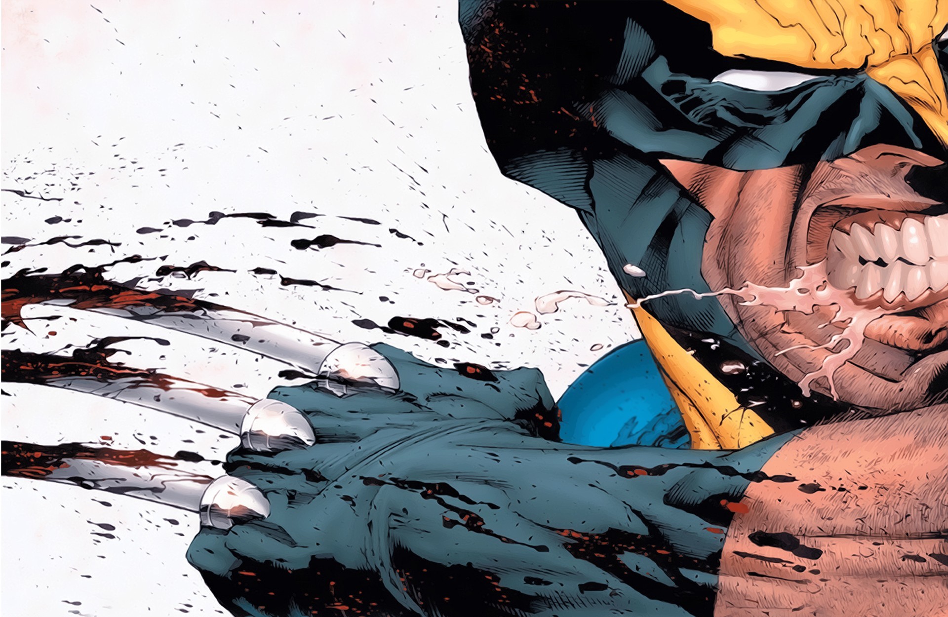 Wolverine with bloody claws and mask HD Wallpaper