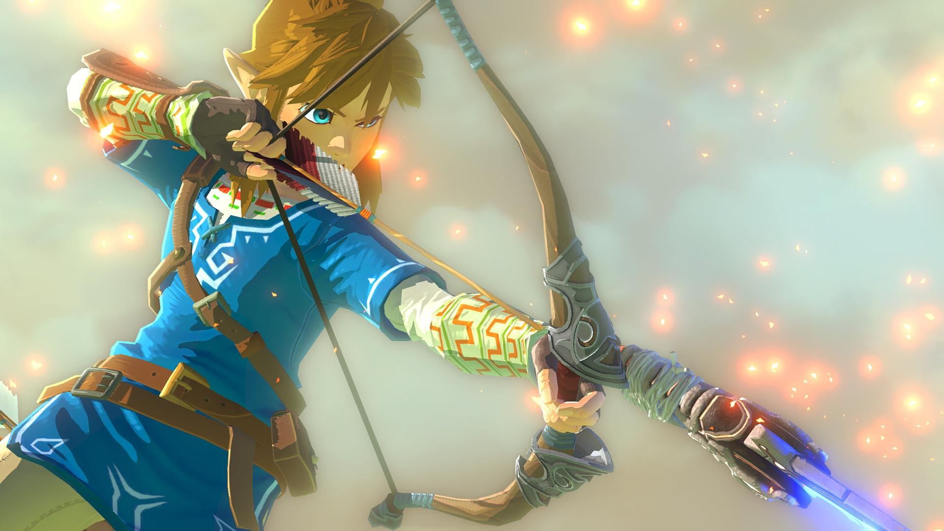 Link aiming a bow in The Legend of Zelda: Breath of the Wild HD Wallpaper