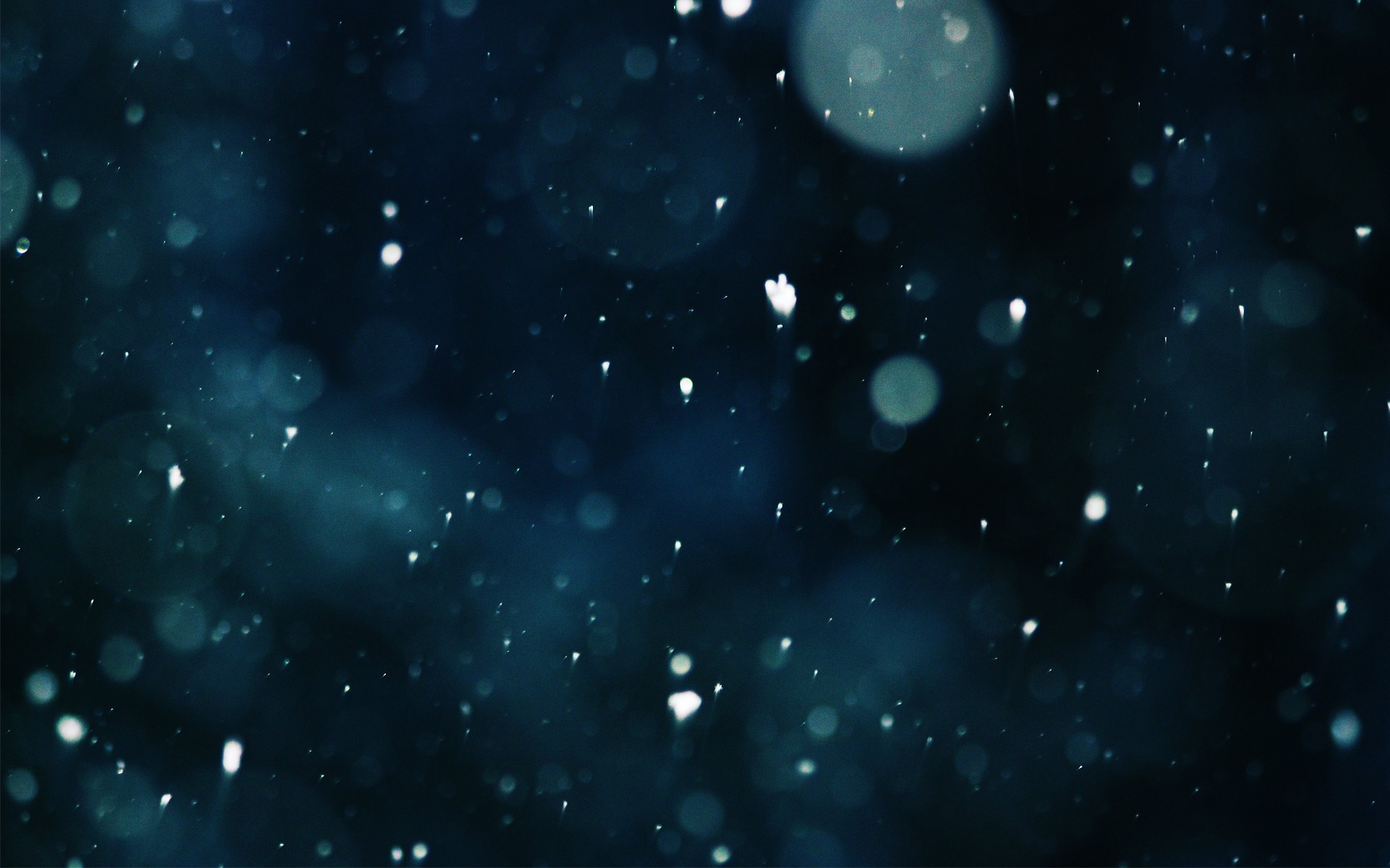 Abstract background with falling snow and bokeh lights HD Wallpaper