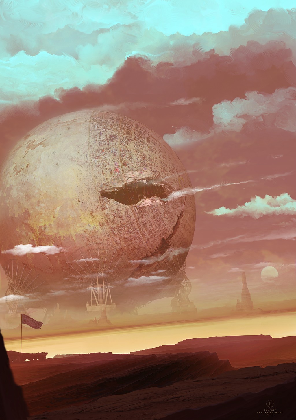 Kuldar Leement's futuristic science fiction artwork HD Wallpaper