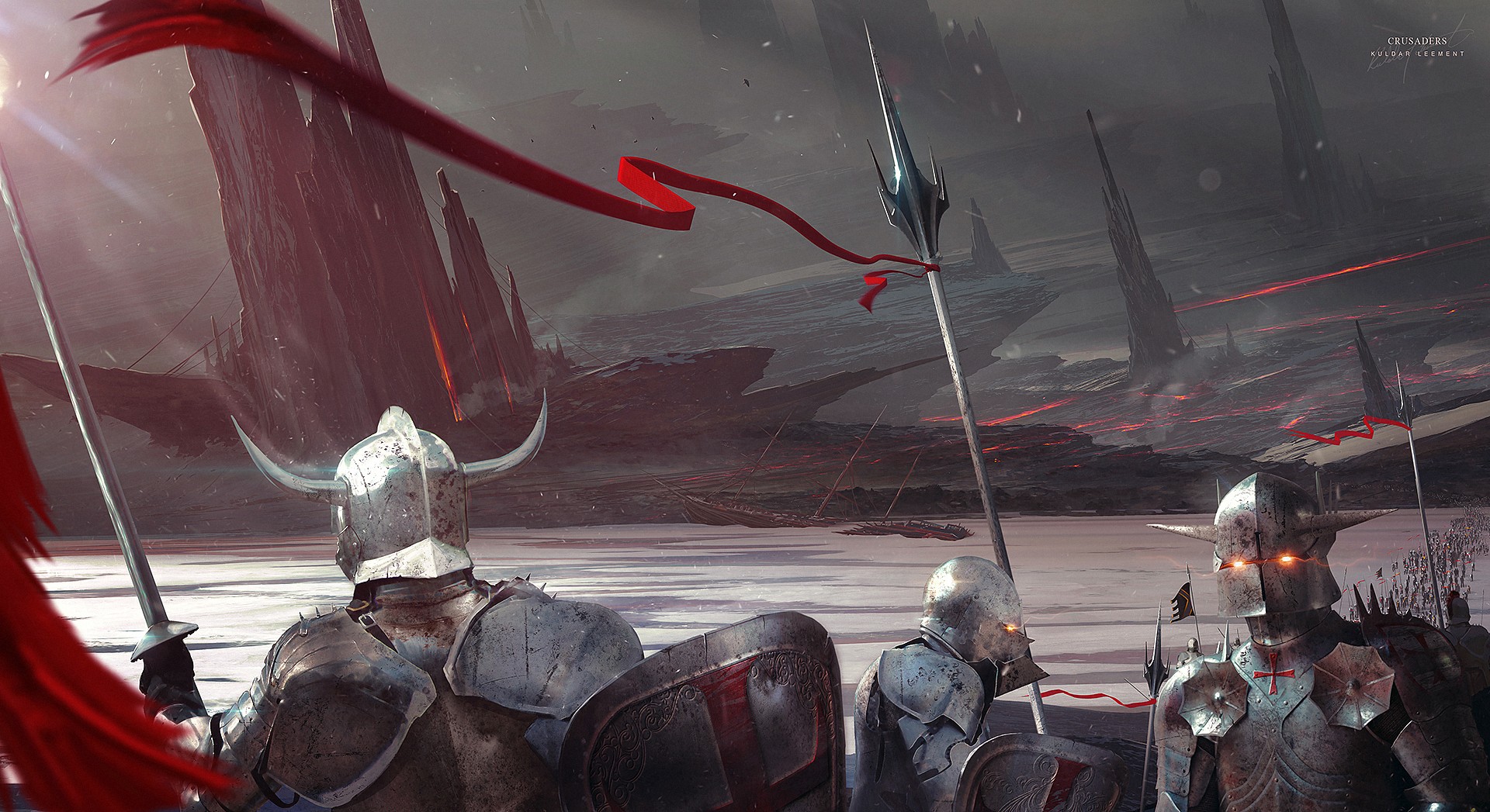 Fantasy art of Crusaders by Kuldar Leement HD Wallpaper