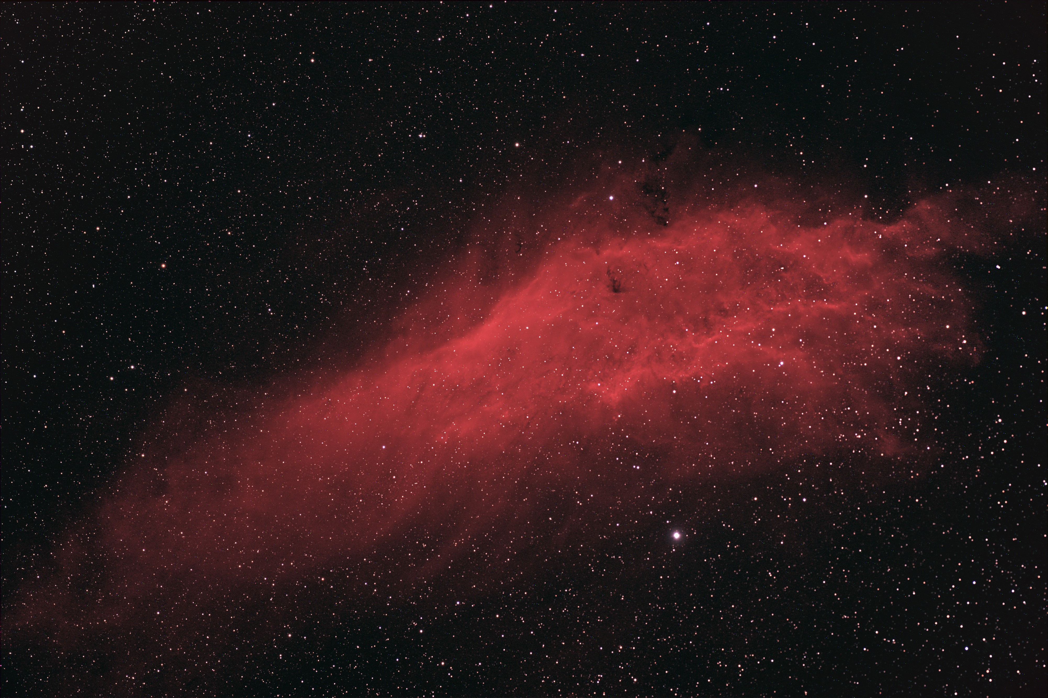 Red Nebula and Stars in Space HD Wallpaper