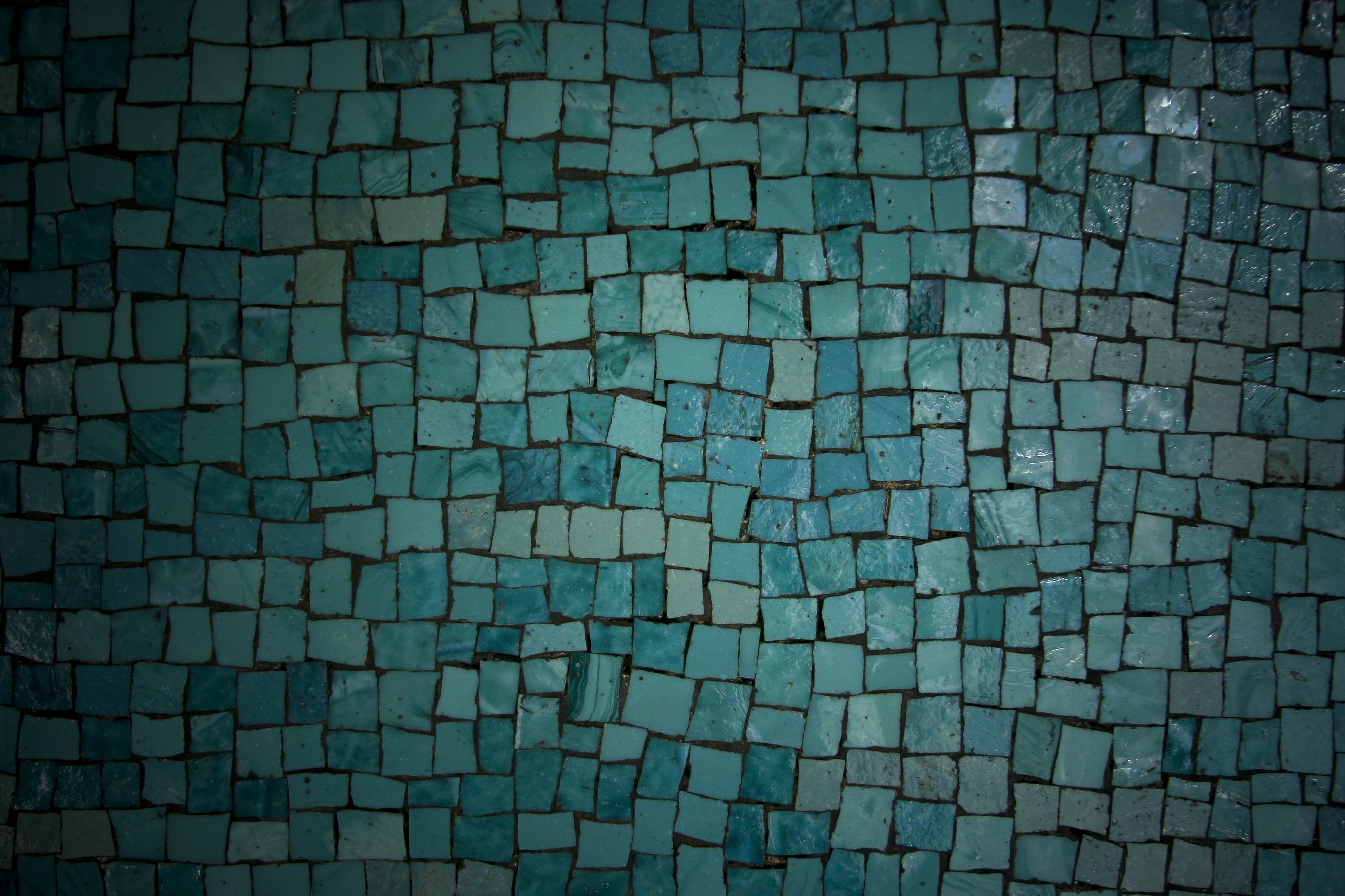 Blue mosaic tile texture HD Wallpaper