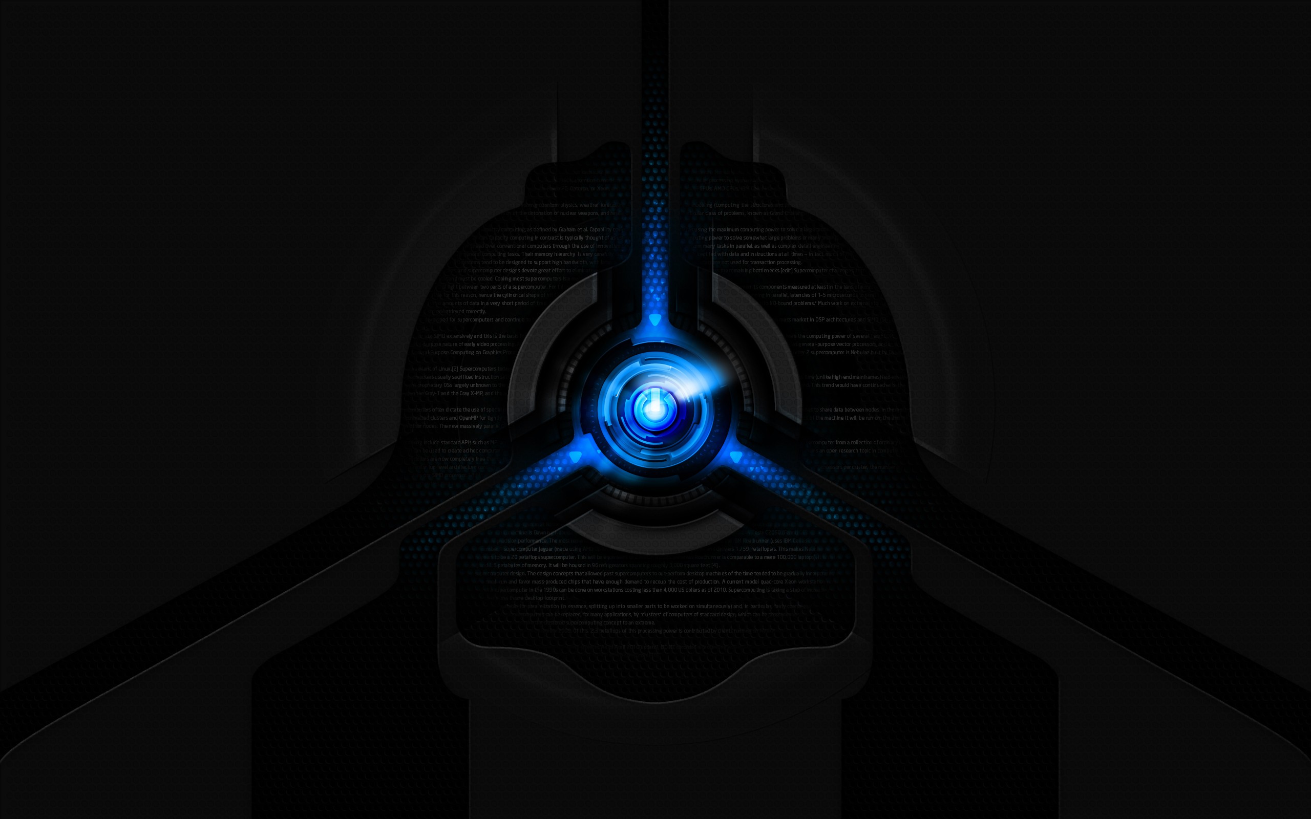 Abstract digital art with blue light HD Wallpaper