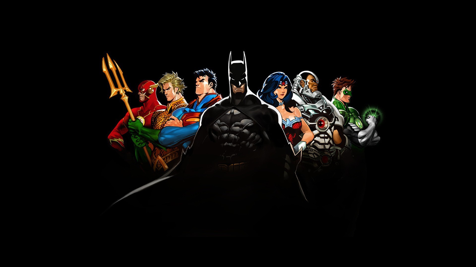 The Flash, Justice League, comics, Aquaman, Batman, DC Comics, cyborg, Green Lantern, Wonder Woman, Superman HD Wallpaper
