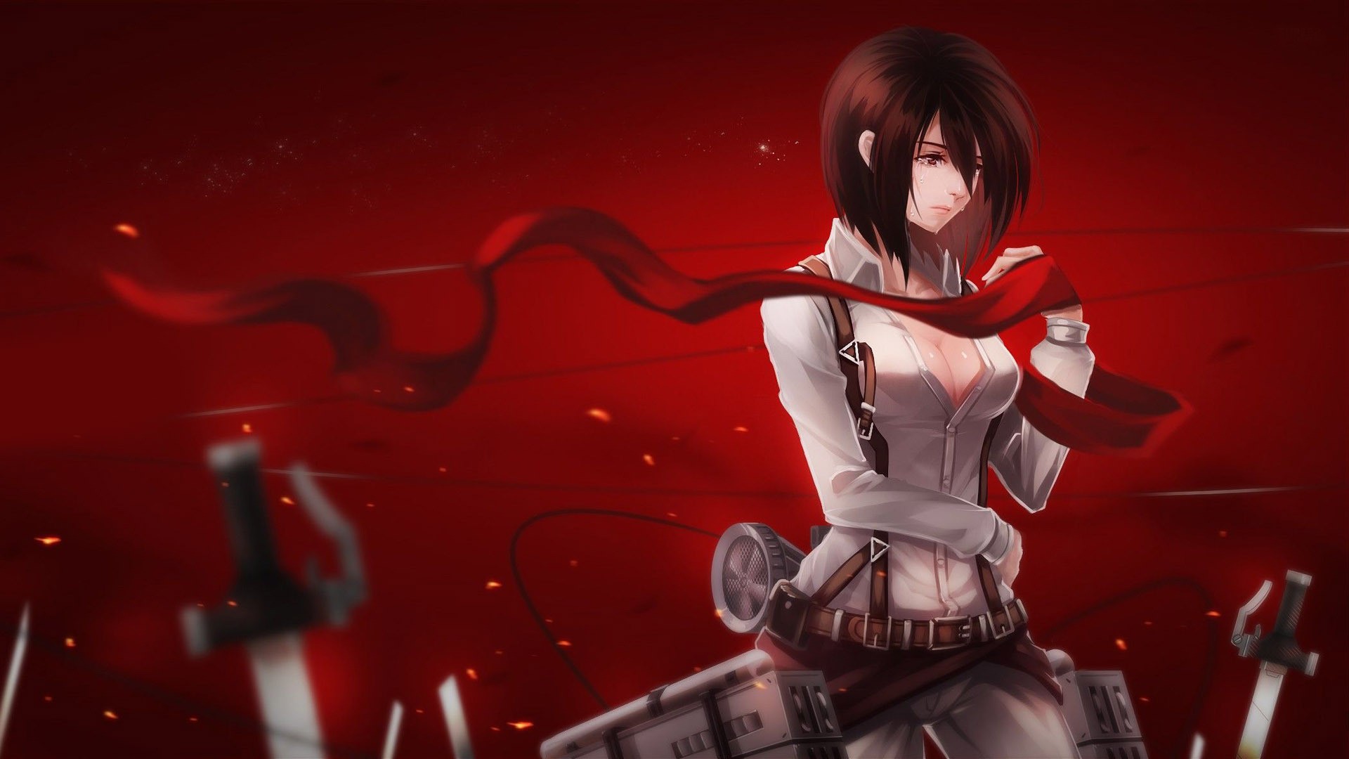 Mikasa Ackerman from Shingeki no Kyojin HD Wallpaper