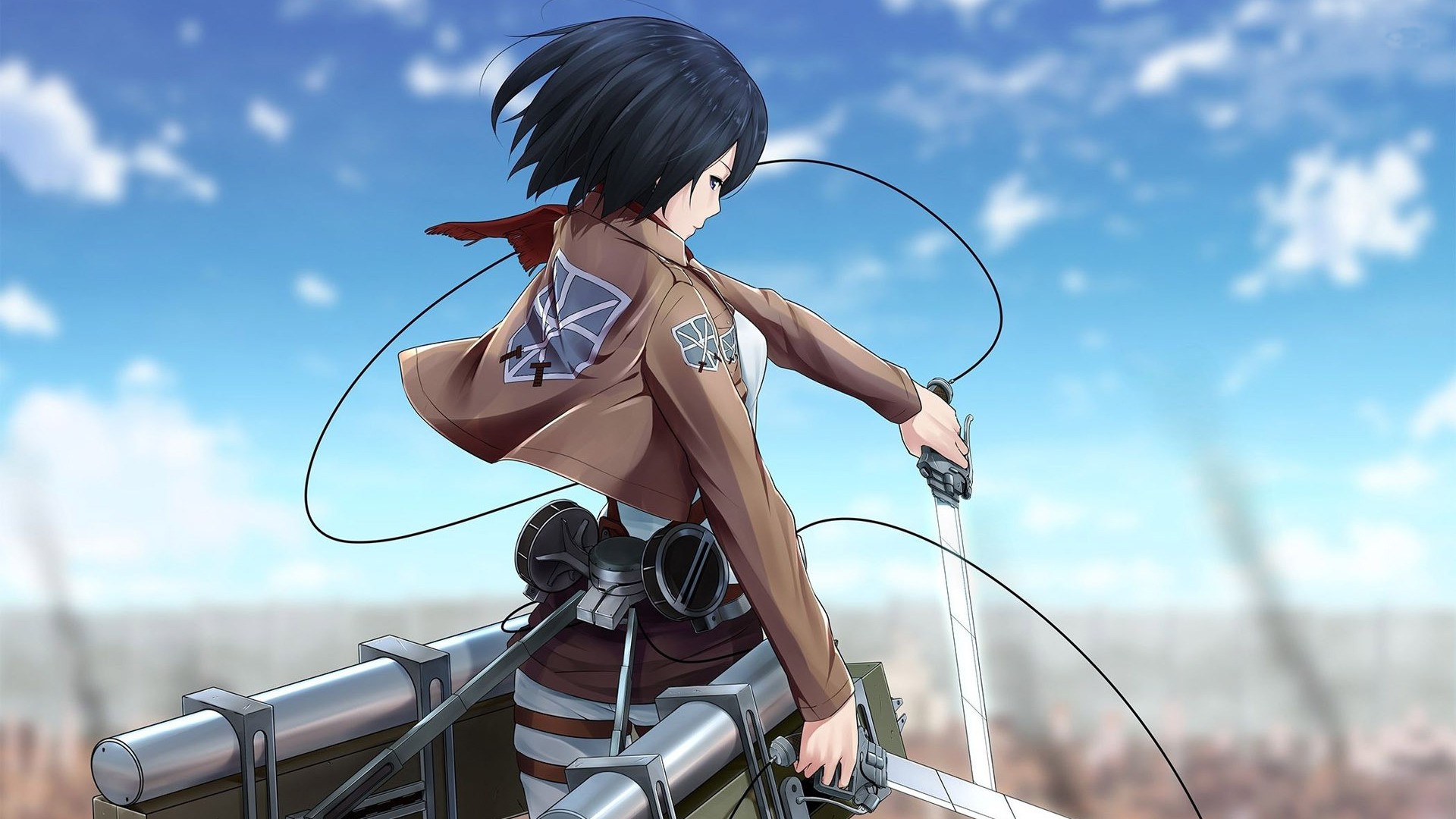 Mikasa Ackerman from Attack on Titan HD Wallpaper