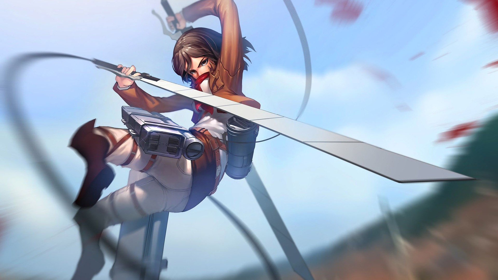 Mikasa Ackerman in Attack on Titan HD Wallpaper