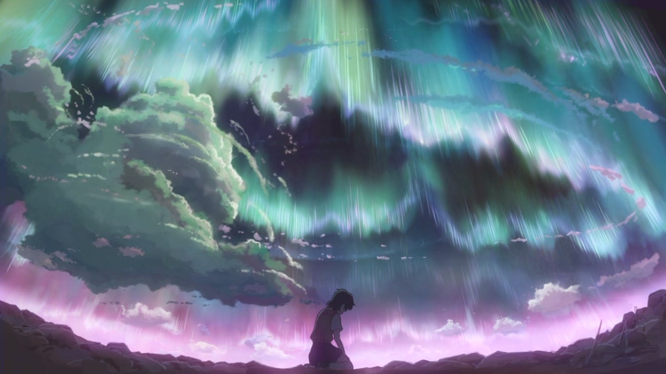 Children Who Chase Lost Voices: Aurora Sky HD Wallpaper