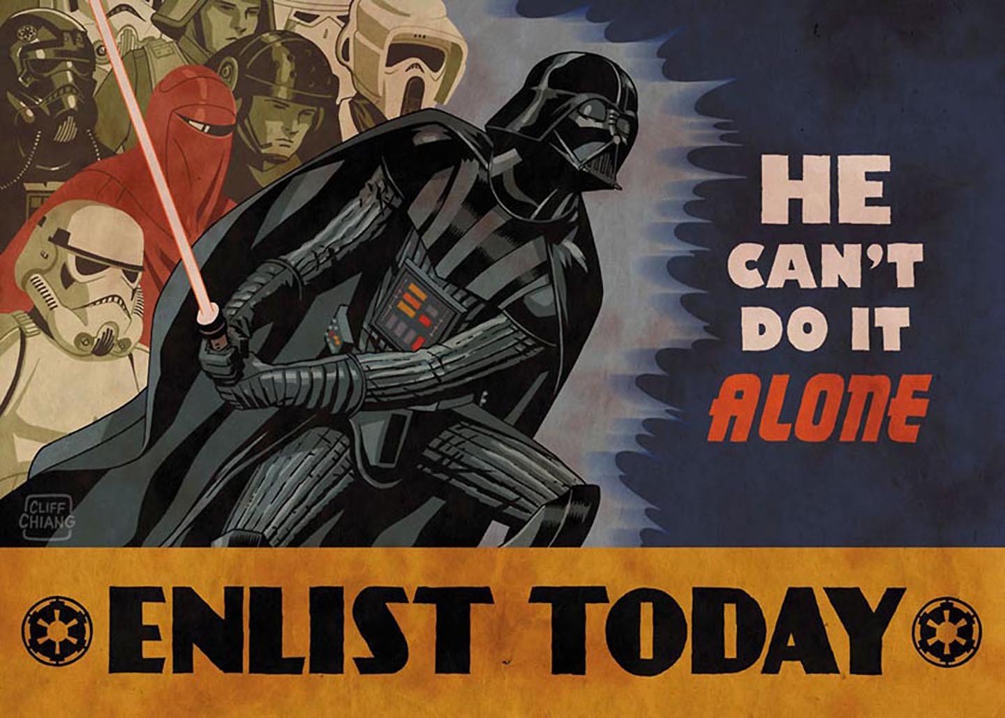Star Wars Propaganda Poster: Darth Vader and Imperial Forces HD Wallpaper