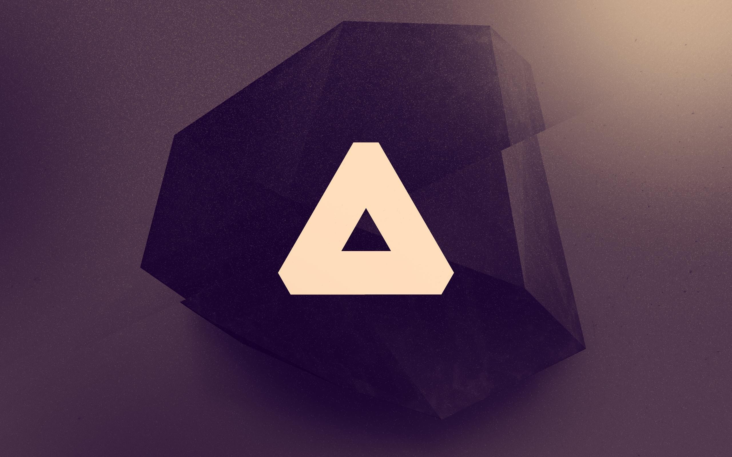 Abstract geometric shape with a triangle logo HD Wallpaper