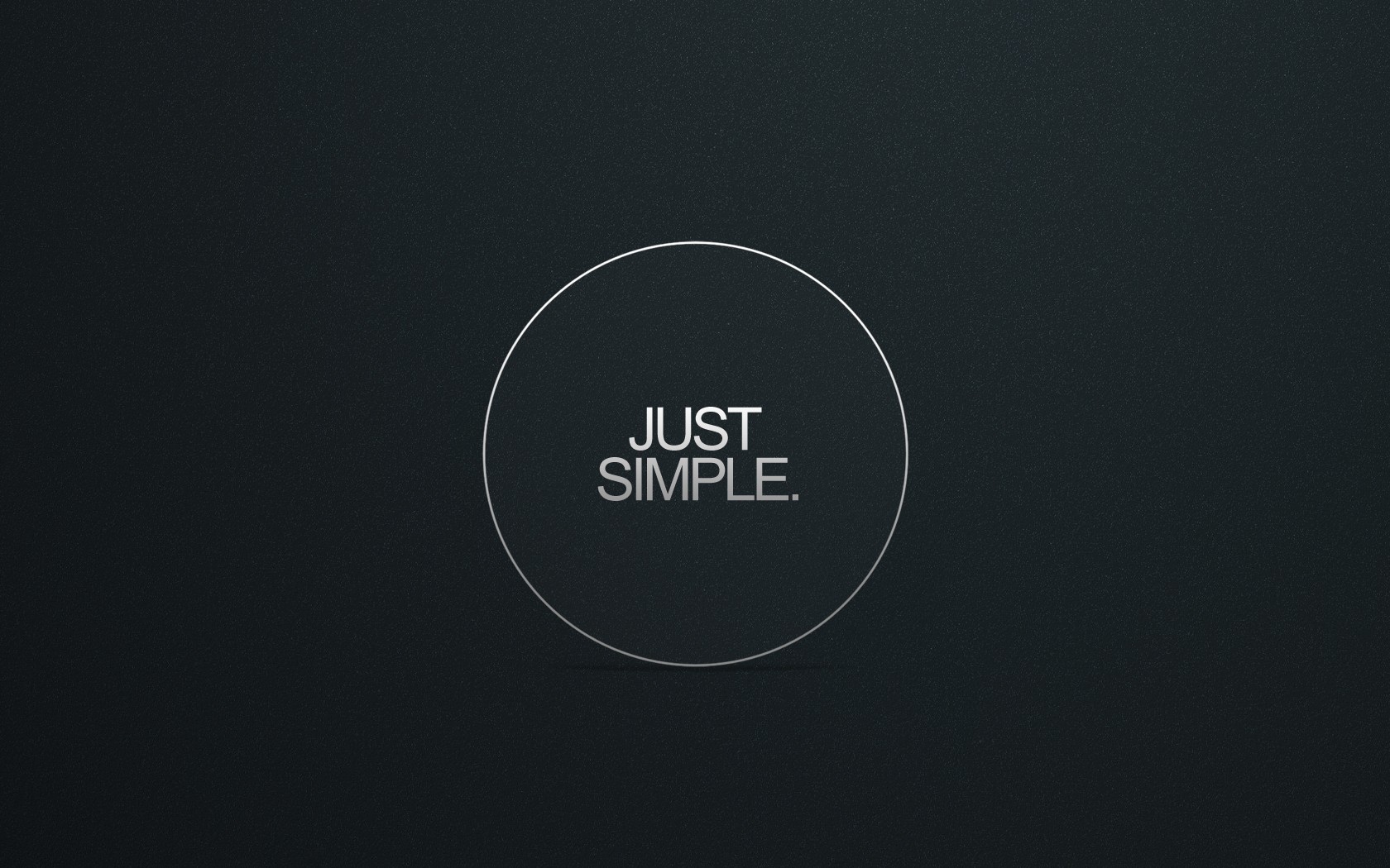 Minimalist circle with "JUST SIMPLE." text HD Wallpaper