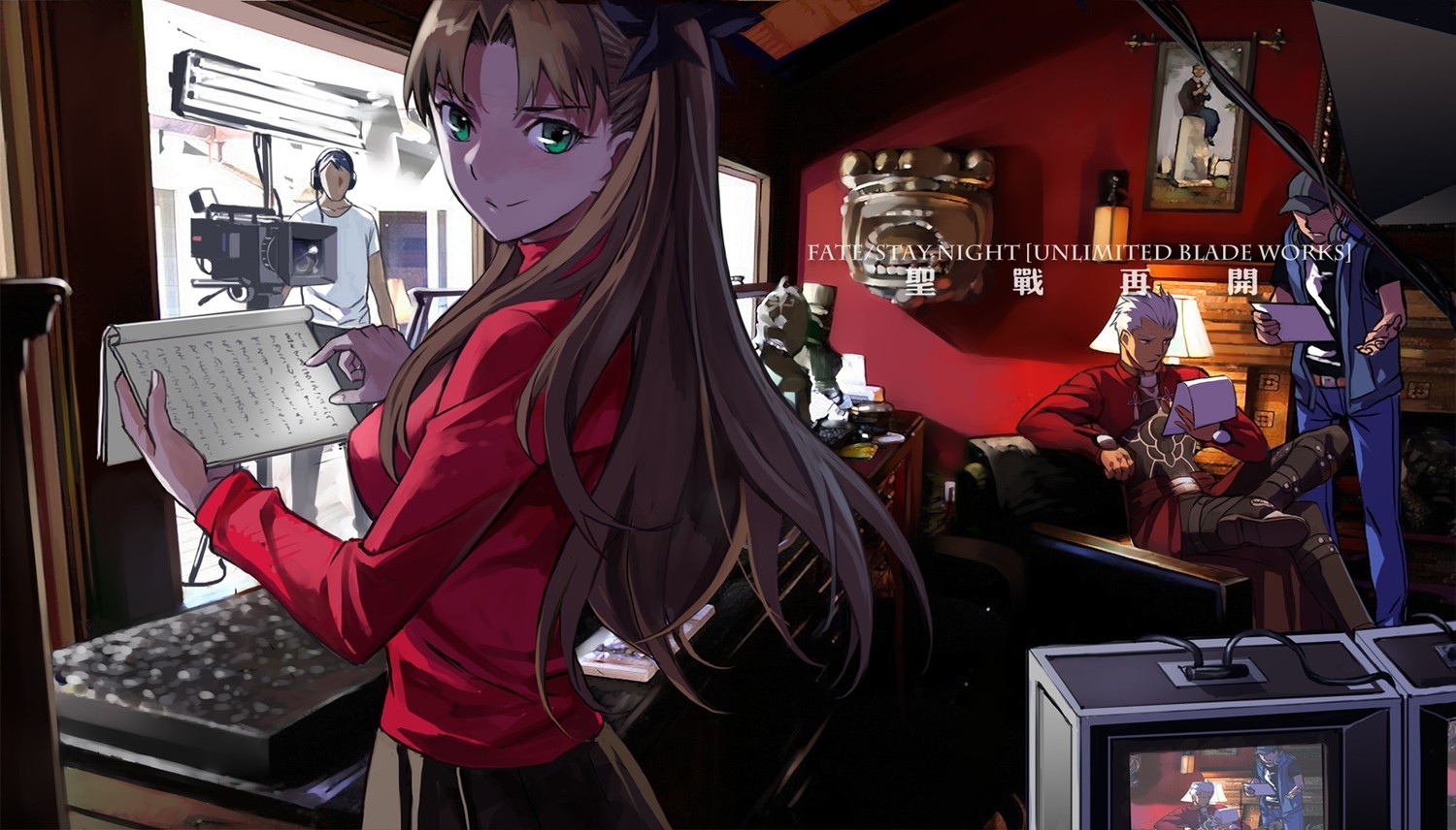 Tohsaka Rin and Archer in Fate Series HD Wallpaper
